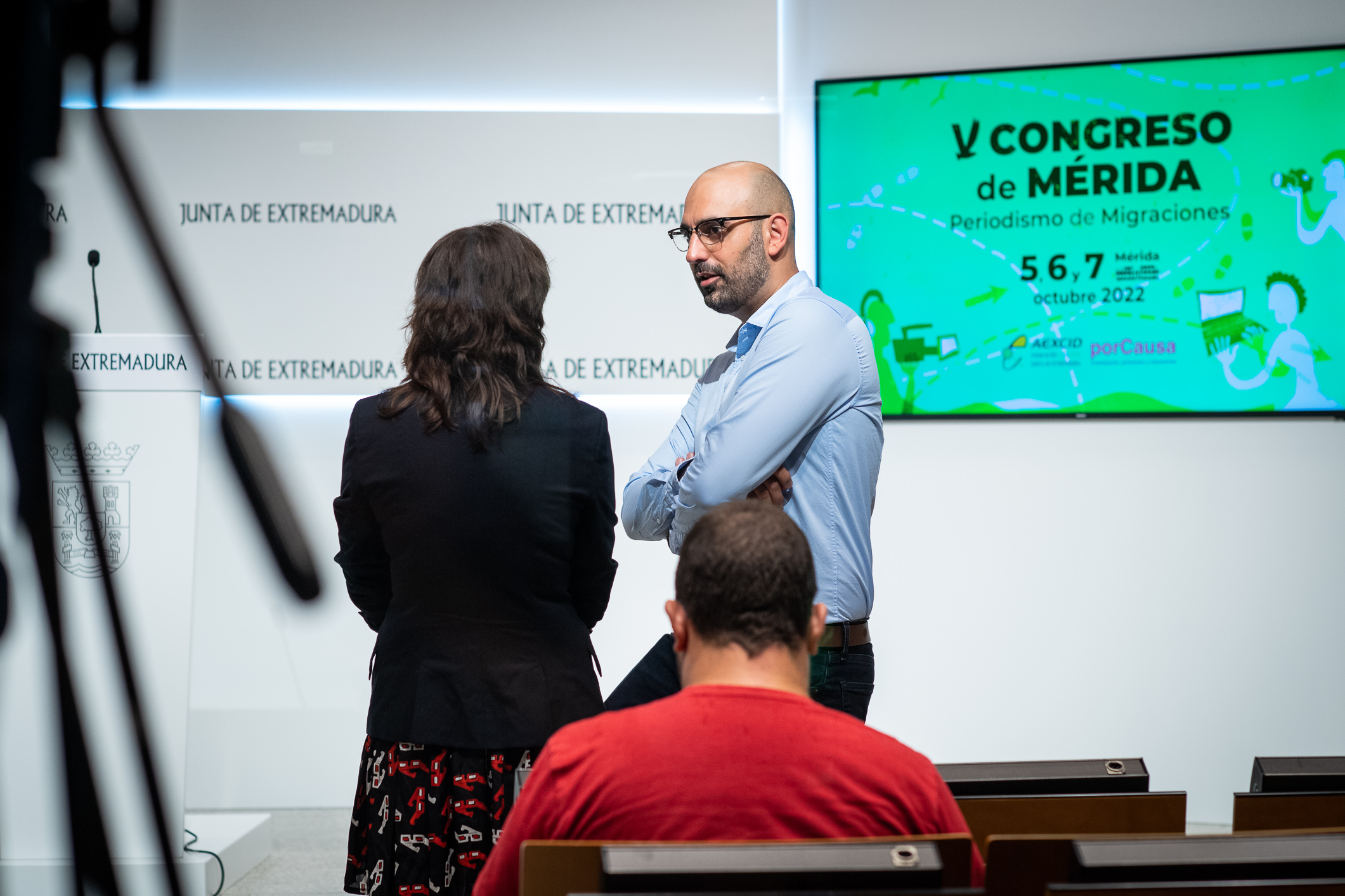 Foto de presentación del Congreso Periodismo y Migraciones