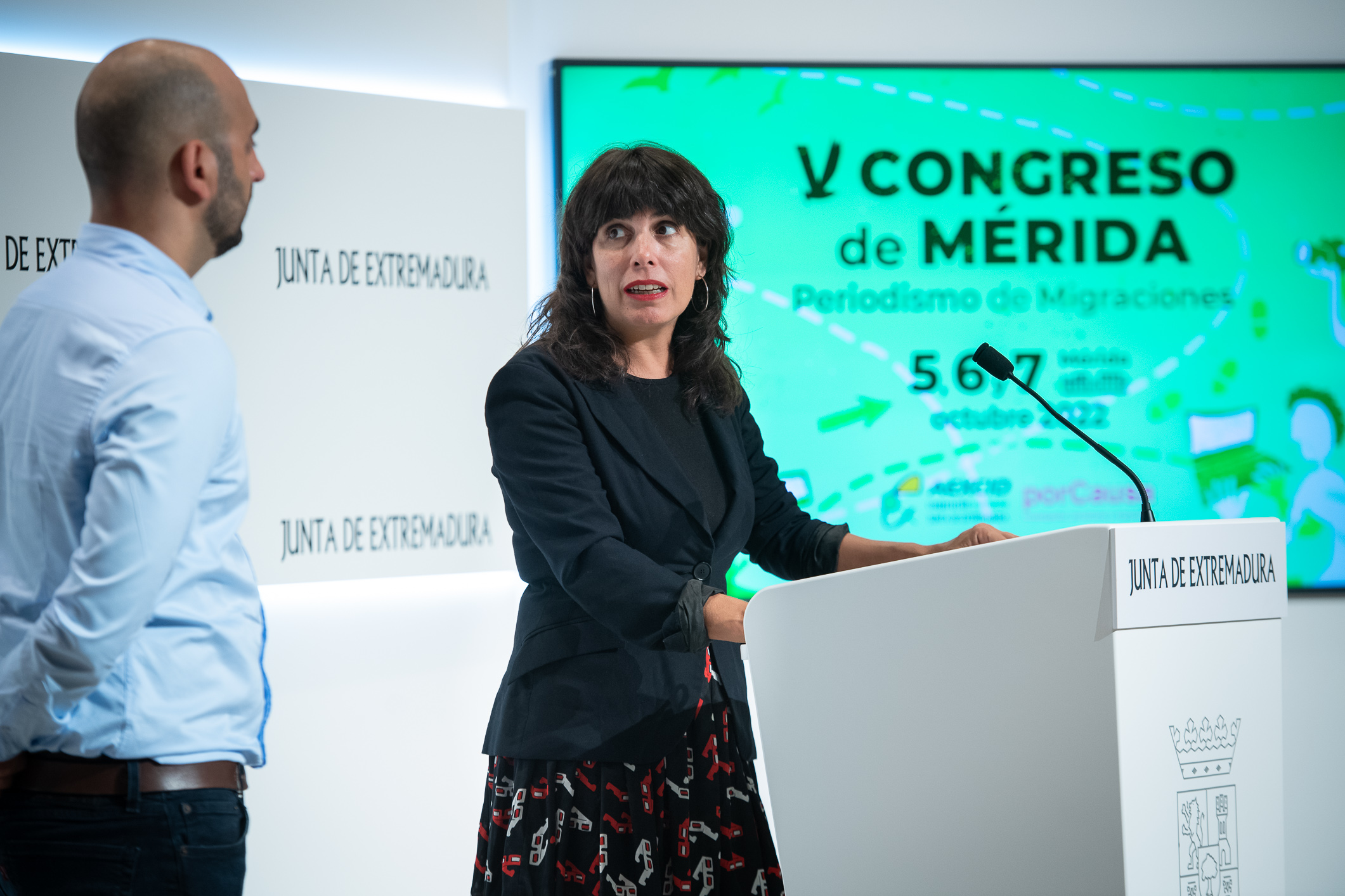 Foto de presentación del Congreso Periodismo y Migraciones