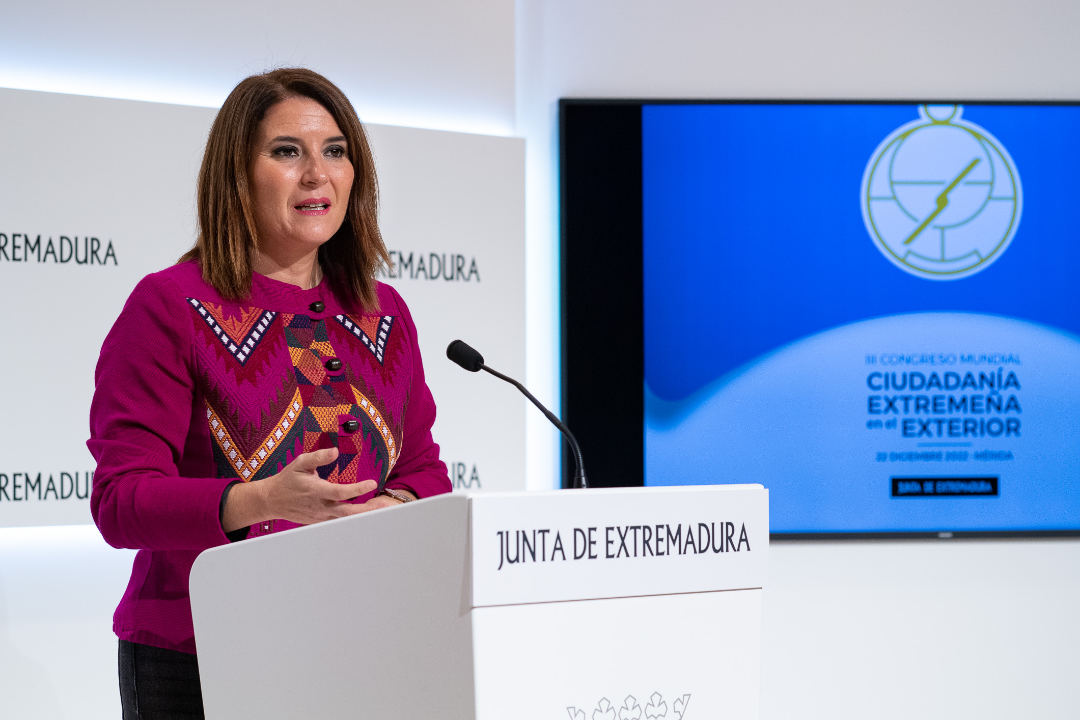 Rosa Balas durante la rueda de prensa de presentación del congreso