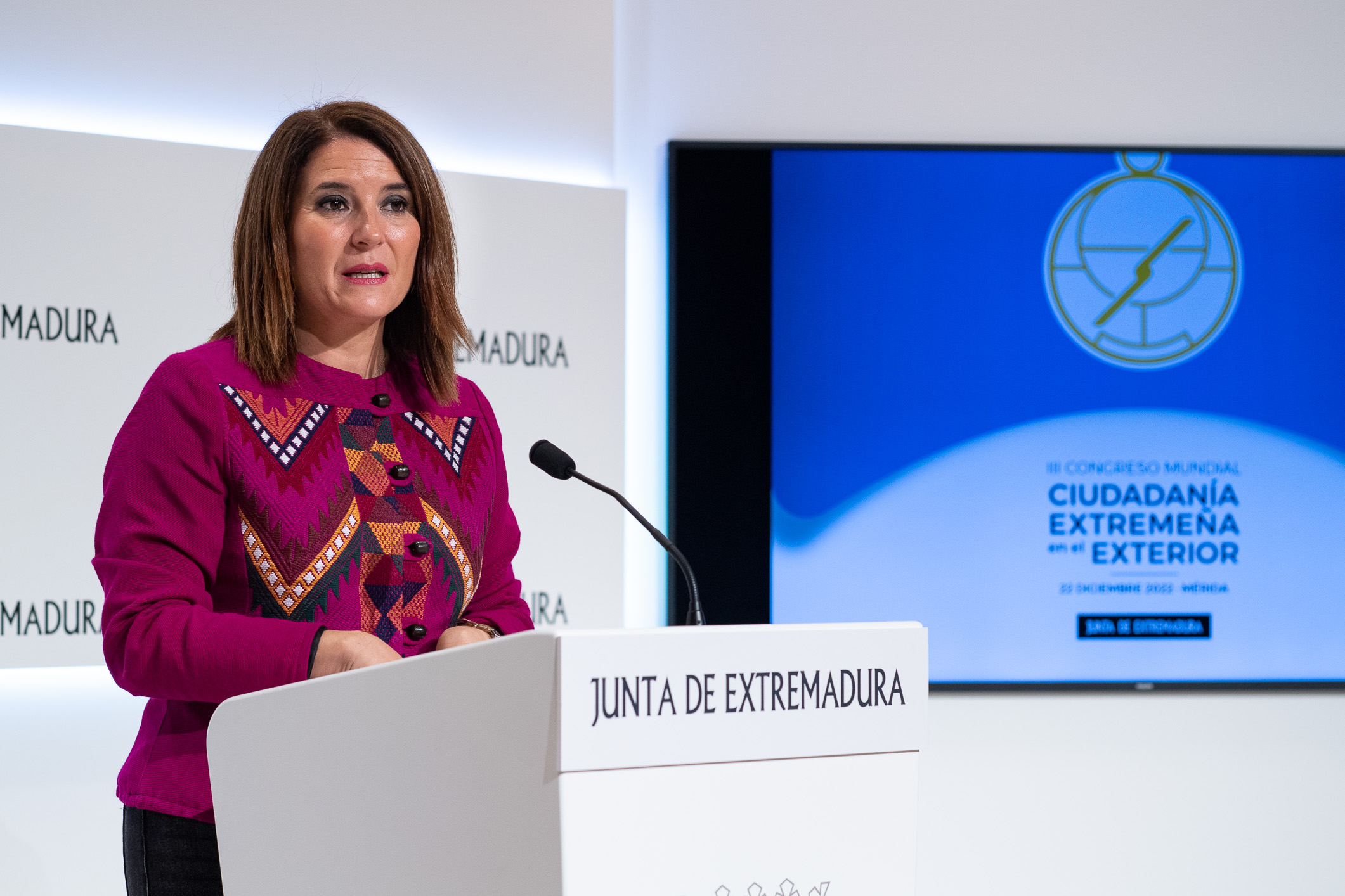 Rosa Balas durante la rueda de prensa de presentación del congreso