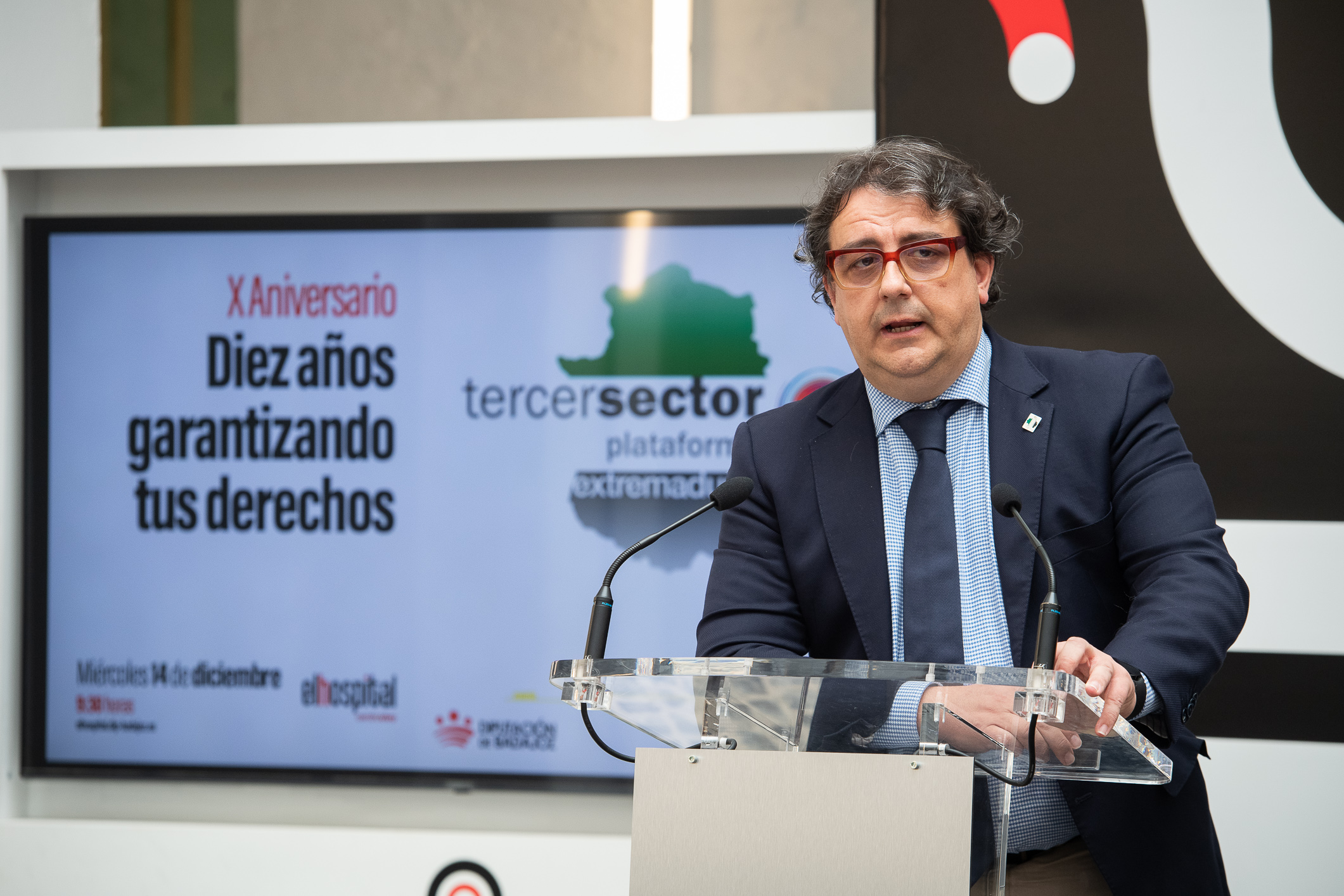 Foto del vicepresidente segundo durante las jornadas de la Plataforma del Tercer Sector