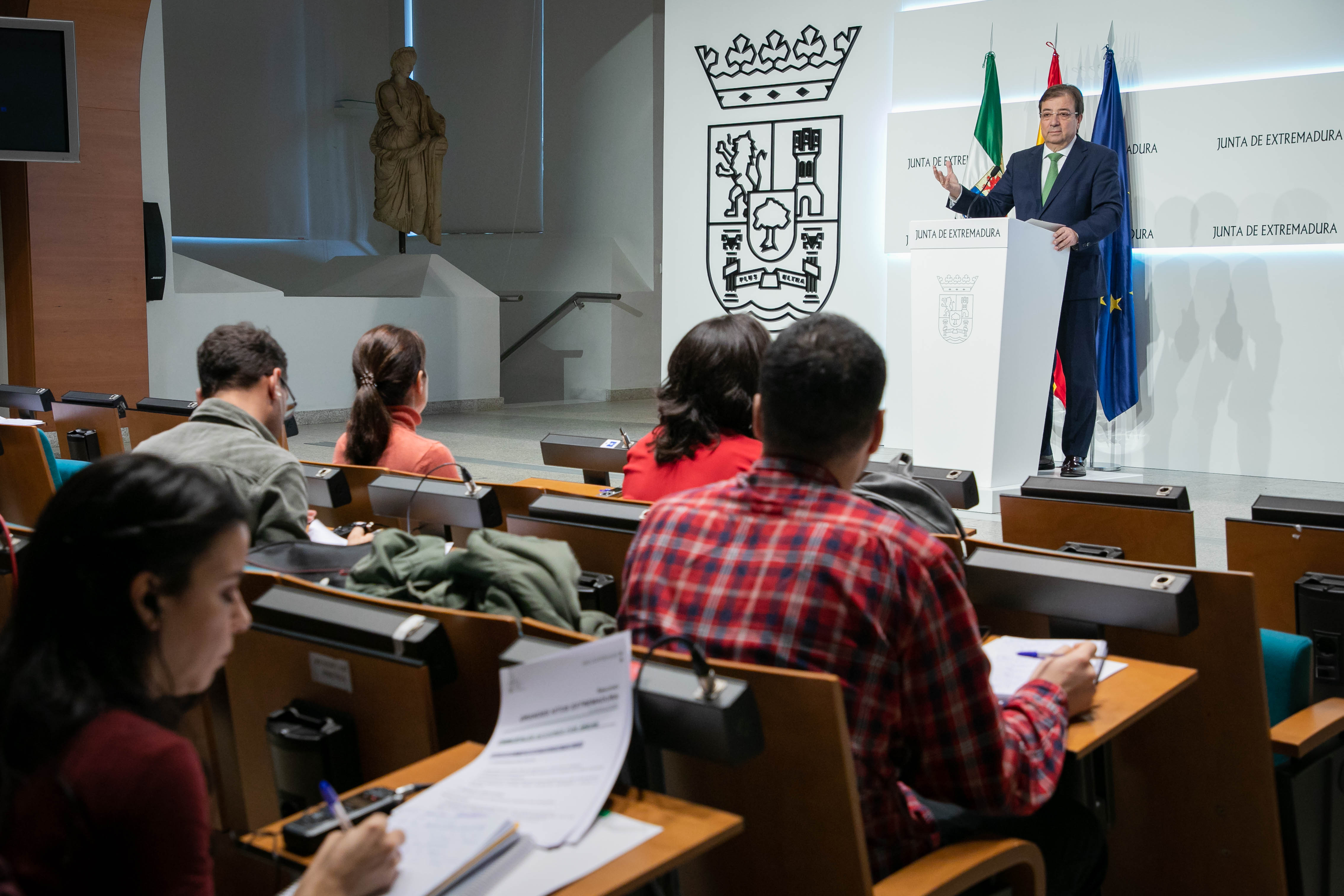 Imagen de la rueda de prensa del Presidente