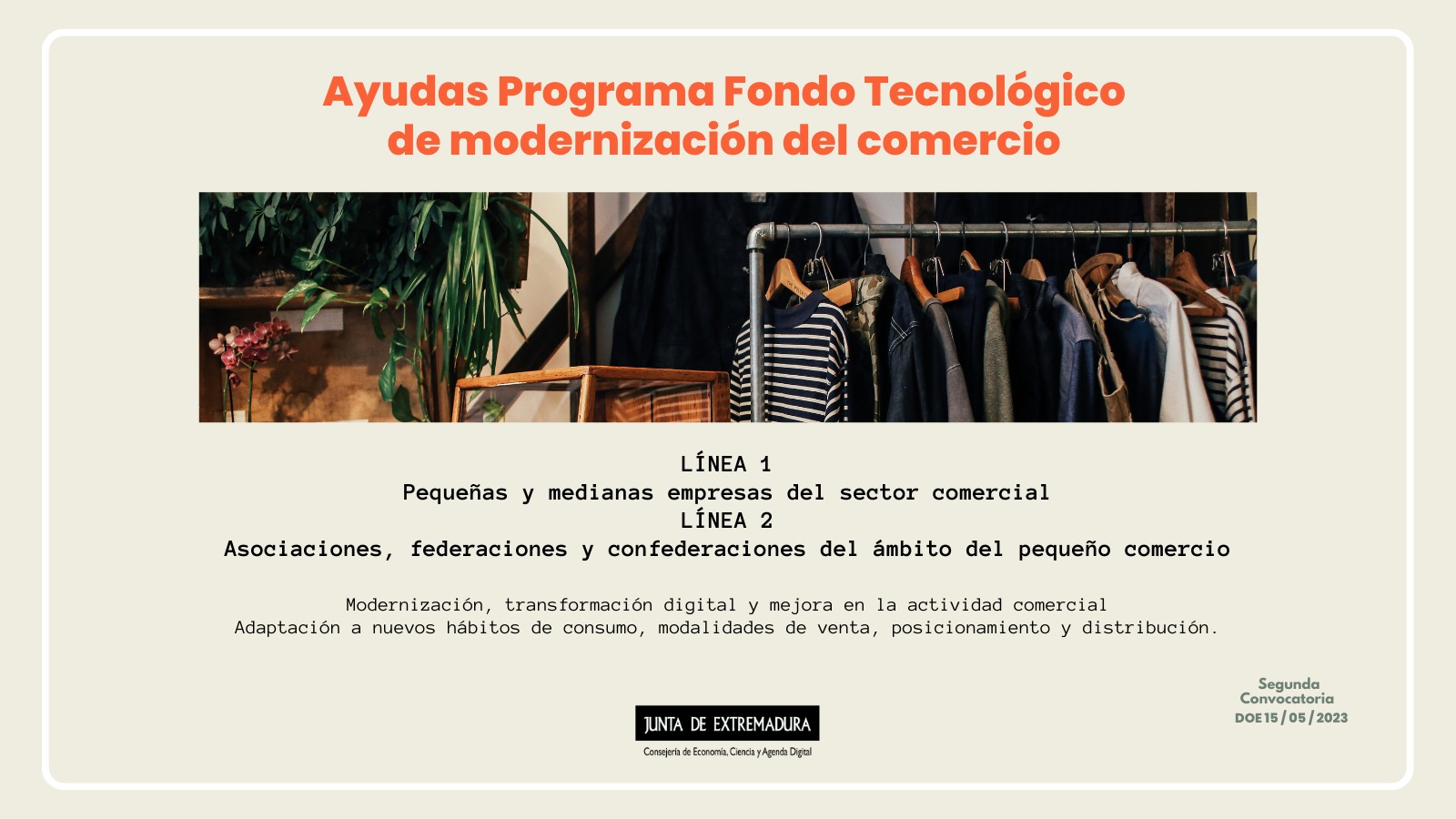 20230515 Se abre el plazo de solicitud de la segunda convocatoria de ...