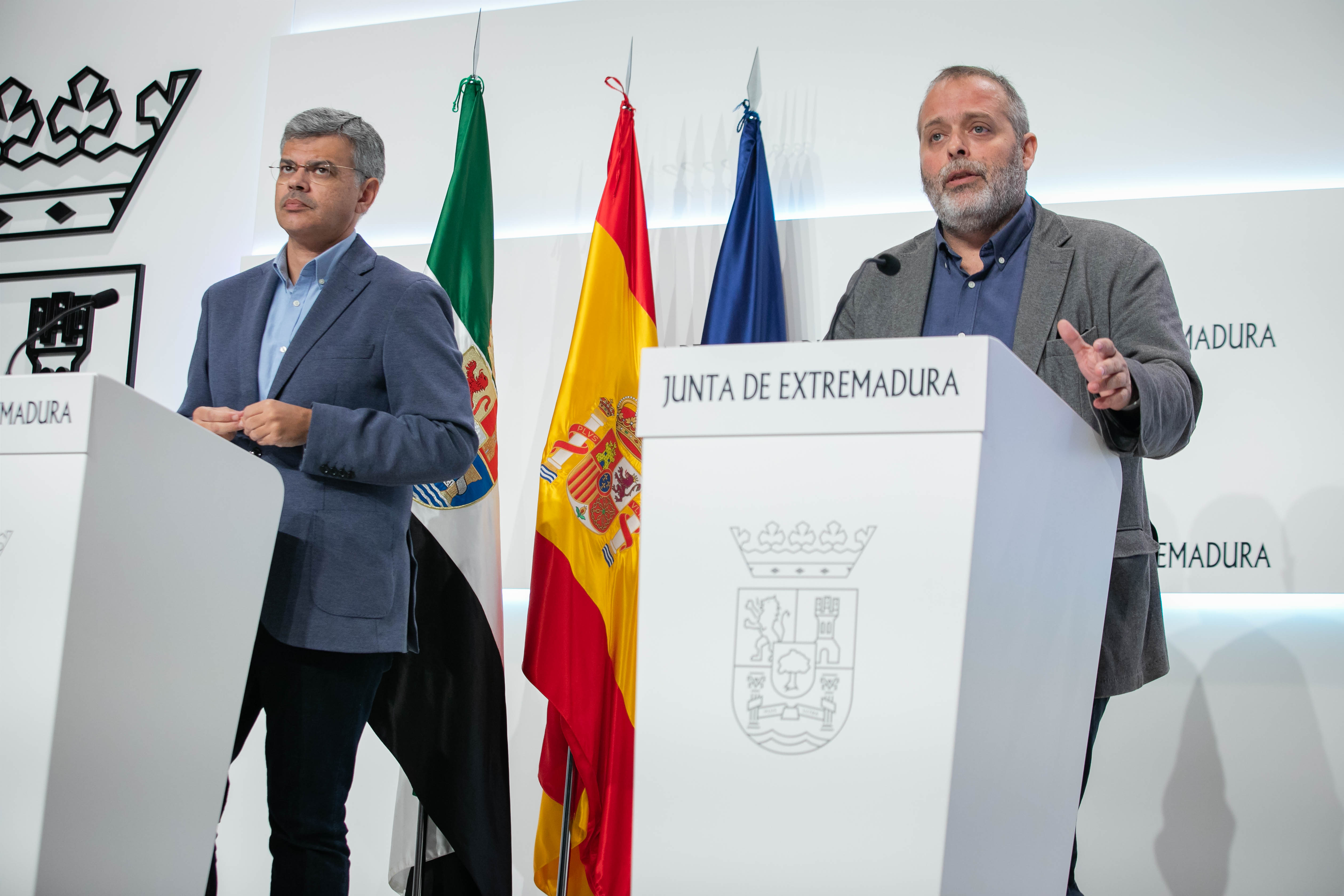 Comparecencia en rueda de prensa de Rafael España y Juan Antonio González
