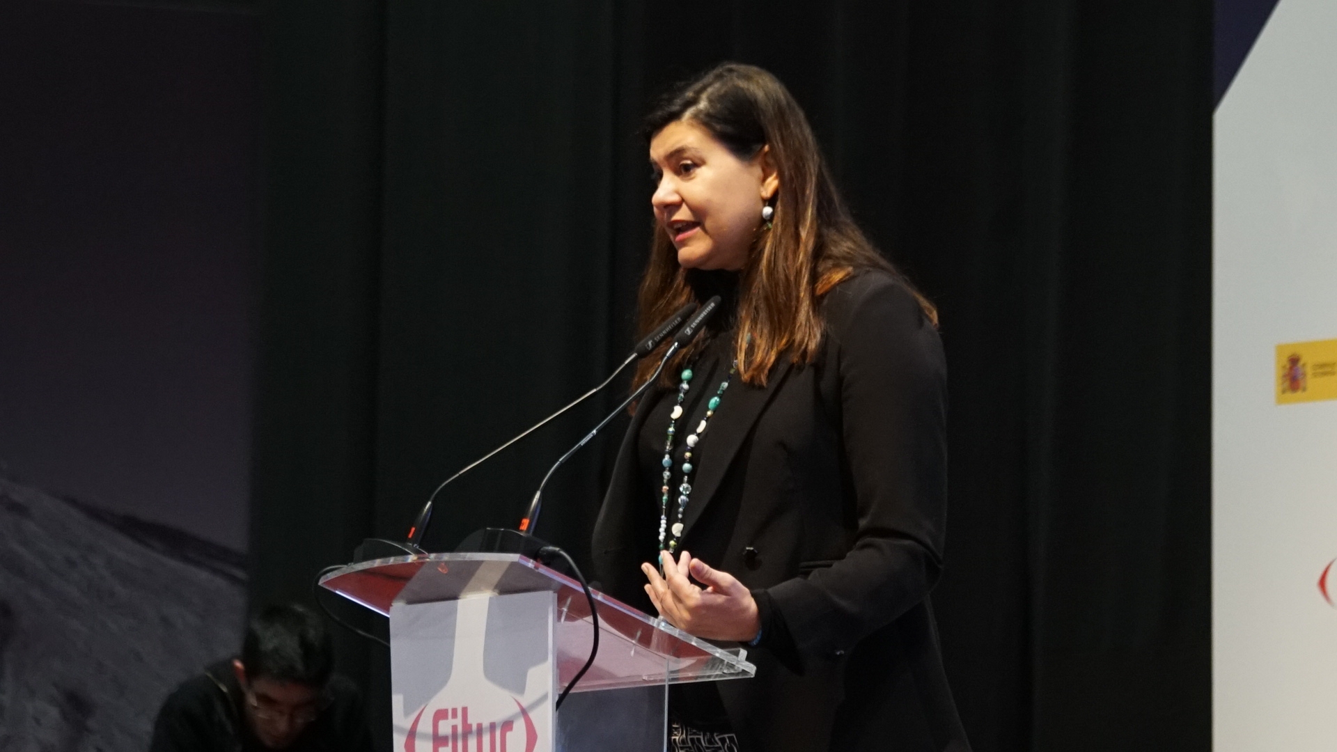 Foto de la directora general de Spain Film Commission, Teresa Azcona, durante la presentación