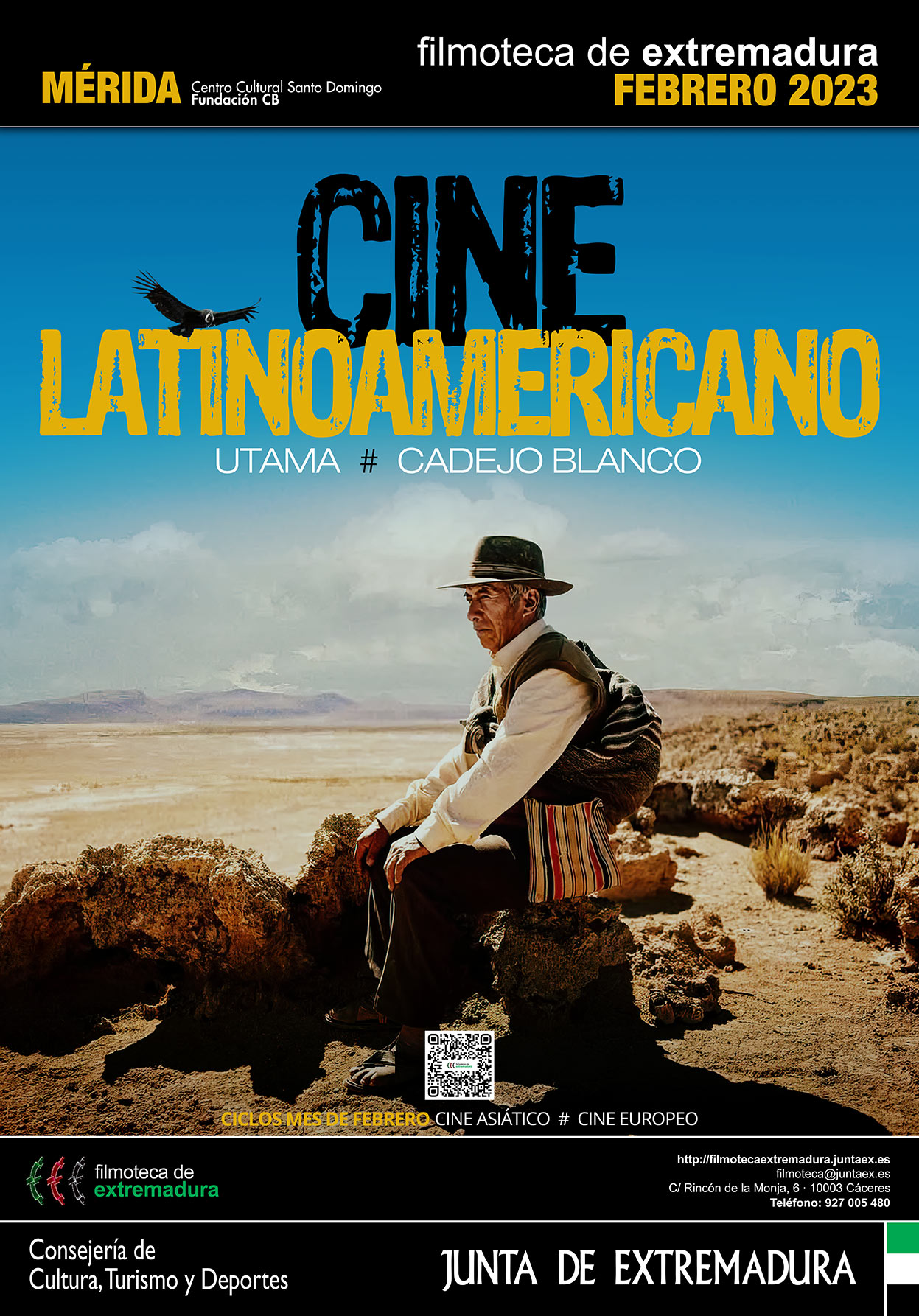 Foto del cartel de la programación de la Filmoteca