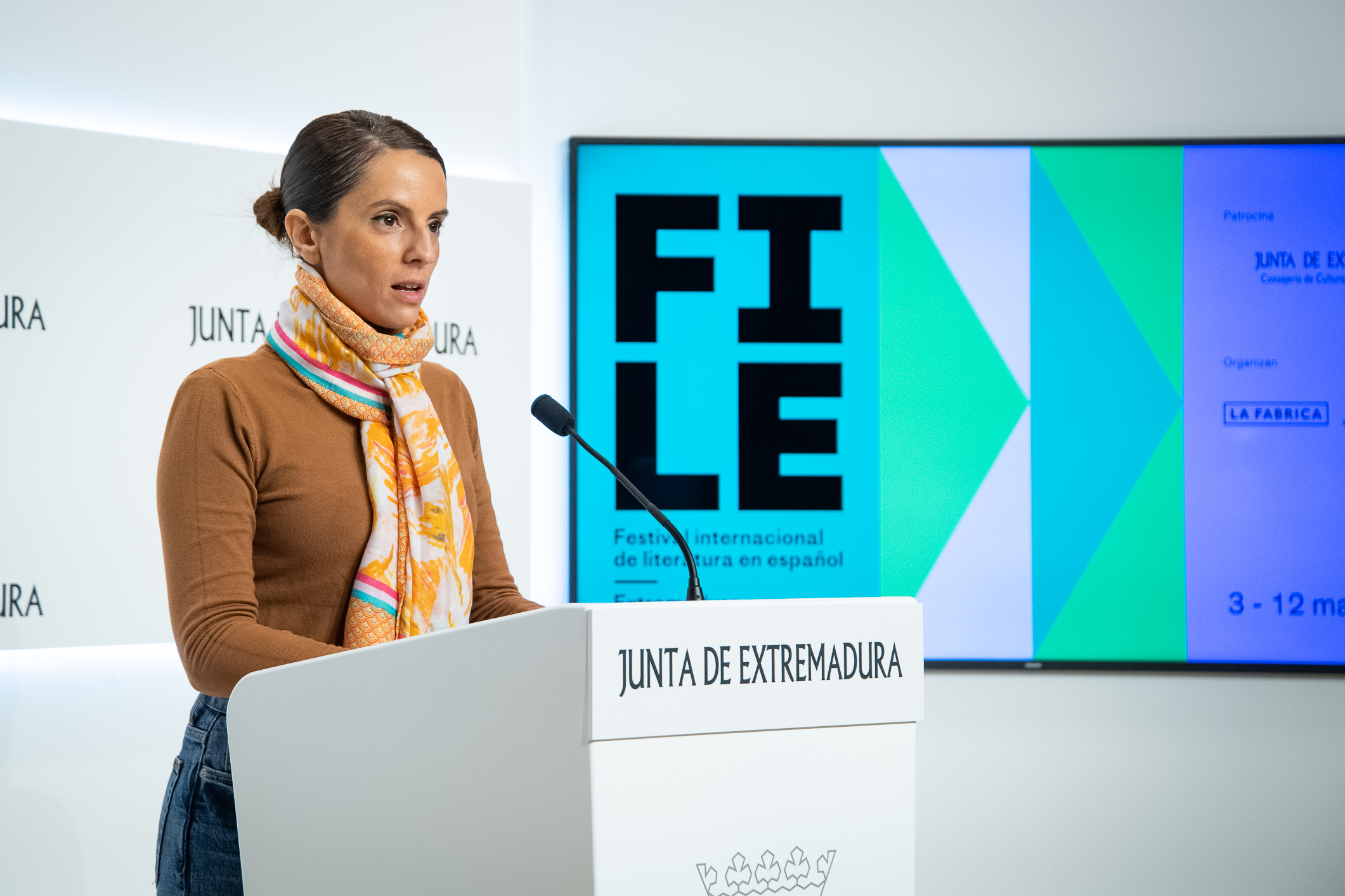 Nuria Flores durante la presentación