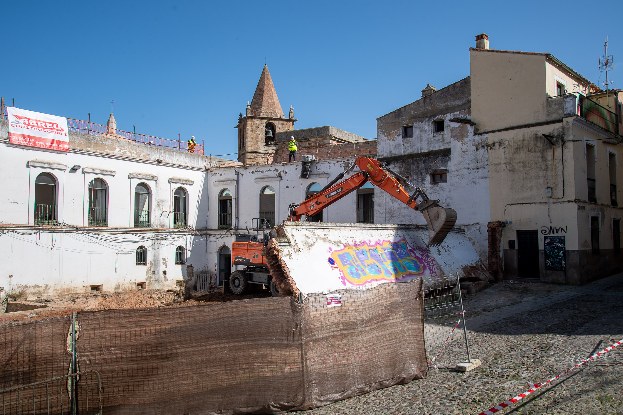 Foto de las obras del Palacio de Godoy