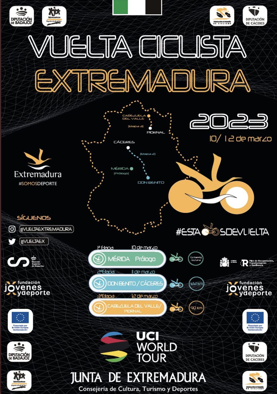 Cartel de la Vuelta Ciclista a Extremadura 2023