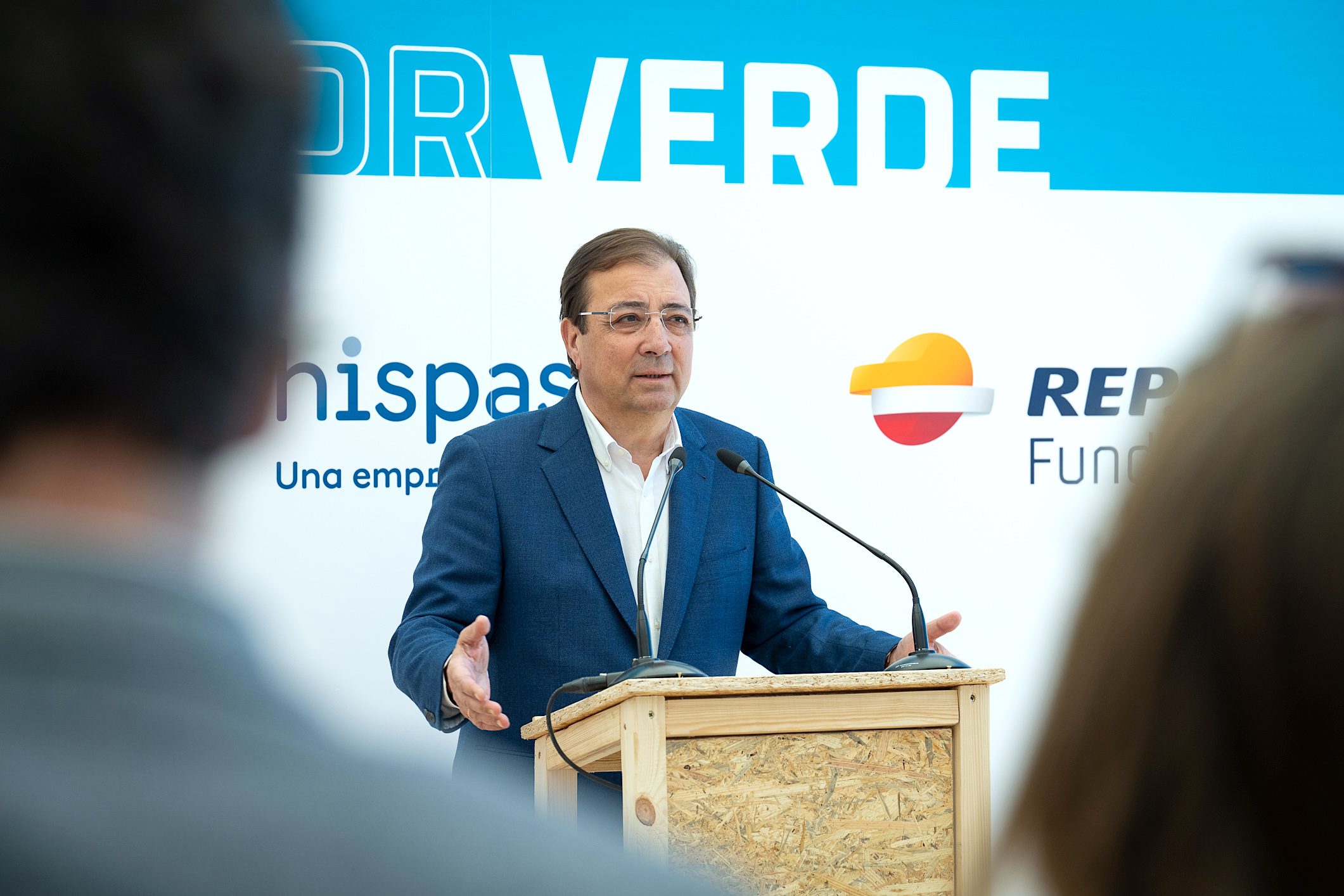 el presidente de la Junta durante la presentación del proyecto motor verde 3