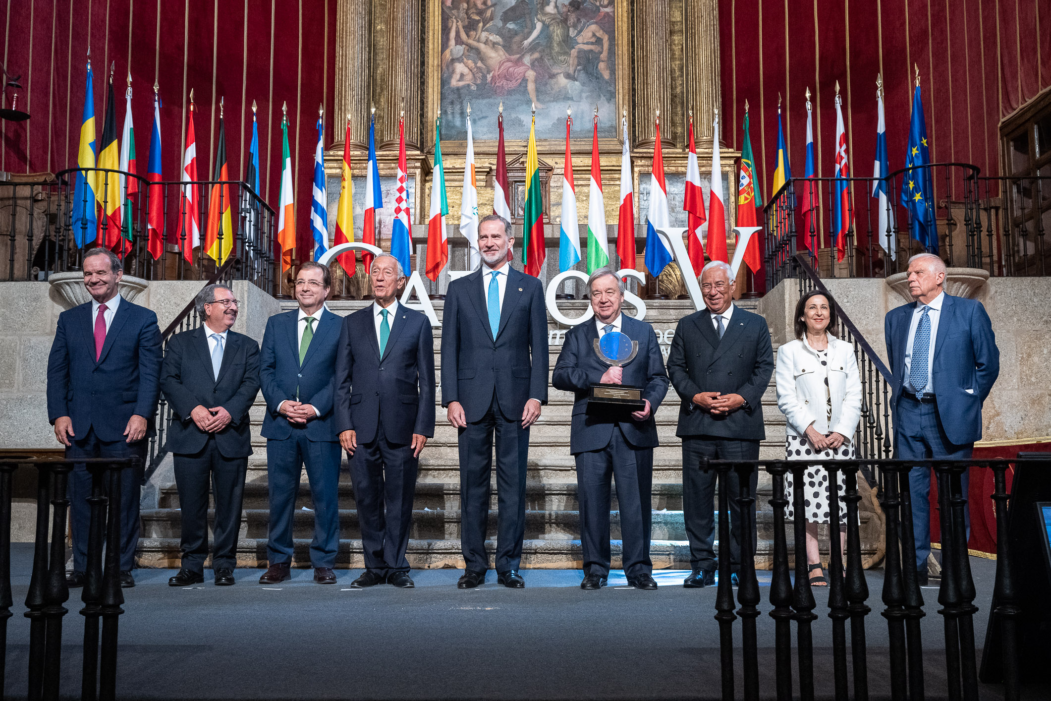 acto de entrega del Premio Carlos V