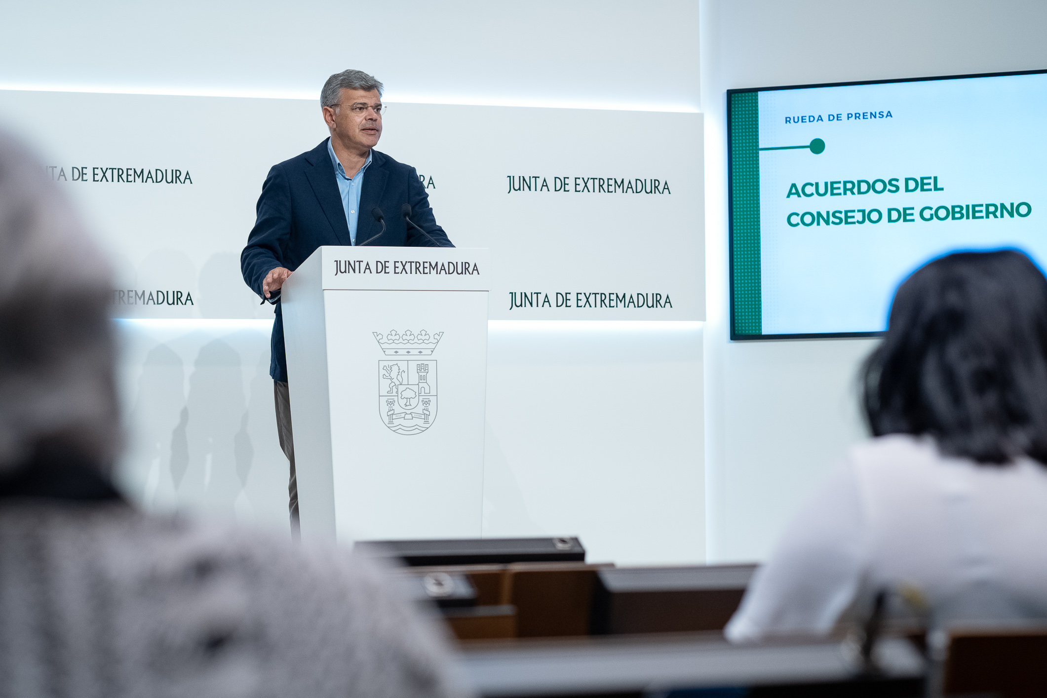 Imagen de la rueda de prensa posterior al Consejo de Gobierno