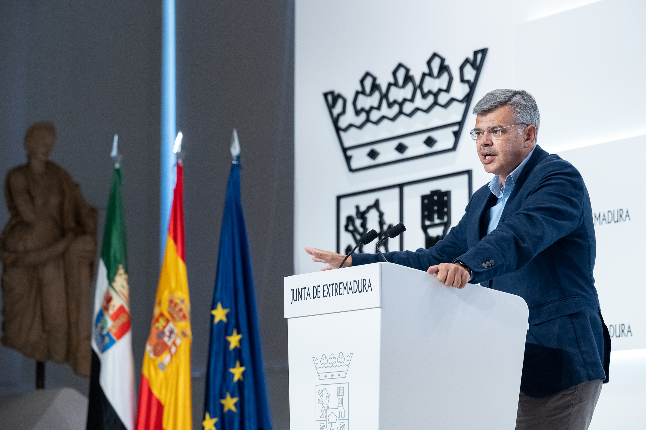 Imagen de la rueda de prensa posterior al Consejo de Gobierno