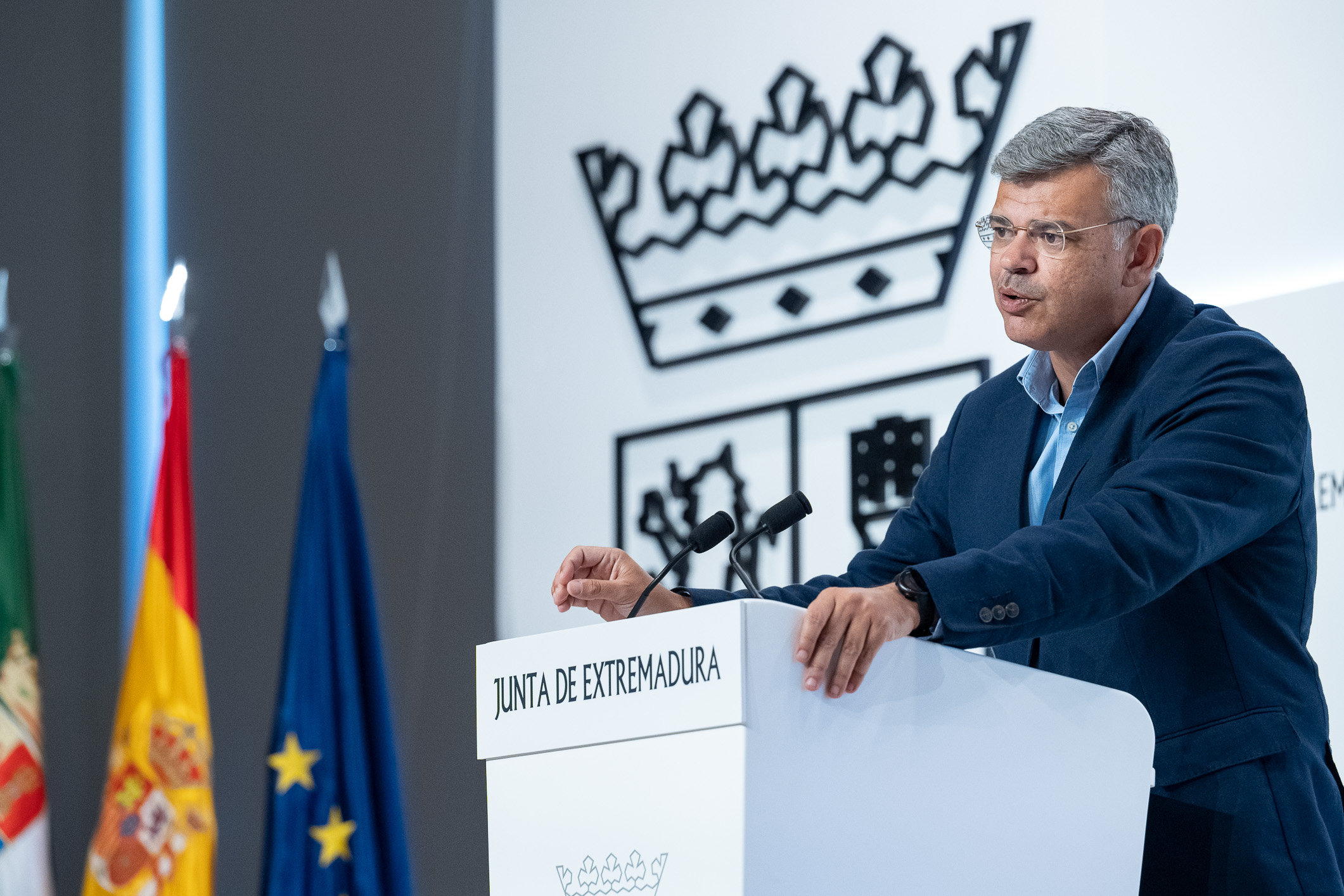 Imagen de la rueda de prensa posterior al Consejo de Gobierno