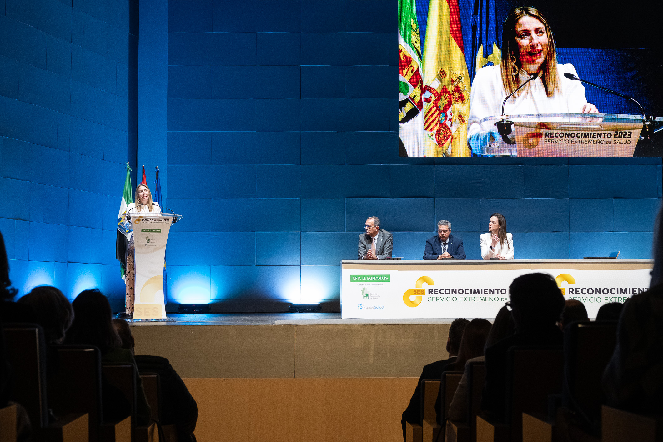 Intervención de la presidenta de la Junta de Extremadura, María Guardiola.