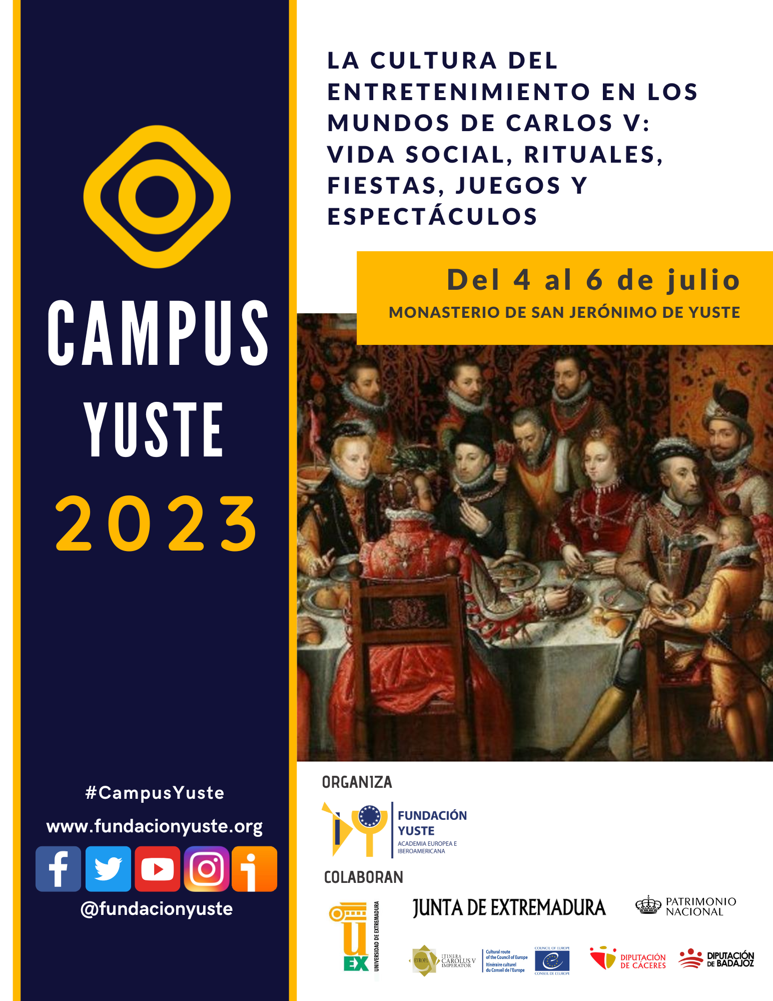 20230701 Campus Yuste analisa a cultura do entretenimento e da vida social na época de Carlos V