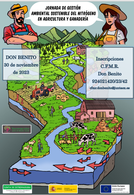 Image 0 of article El Centro de Formación del Medio Rural de Don Benito acoge el 30 de noviembre la 'Jornada de Gestión Ambiental Sostenible del Nitrógeno en Agricultura y Ganadería'