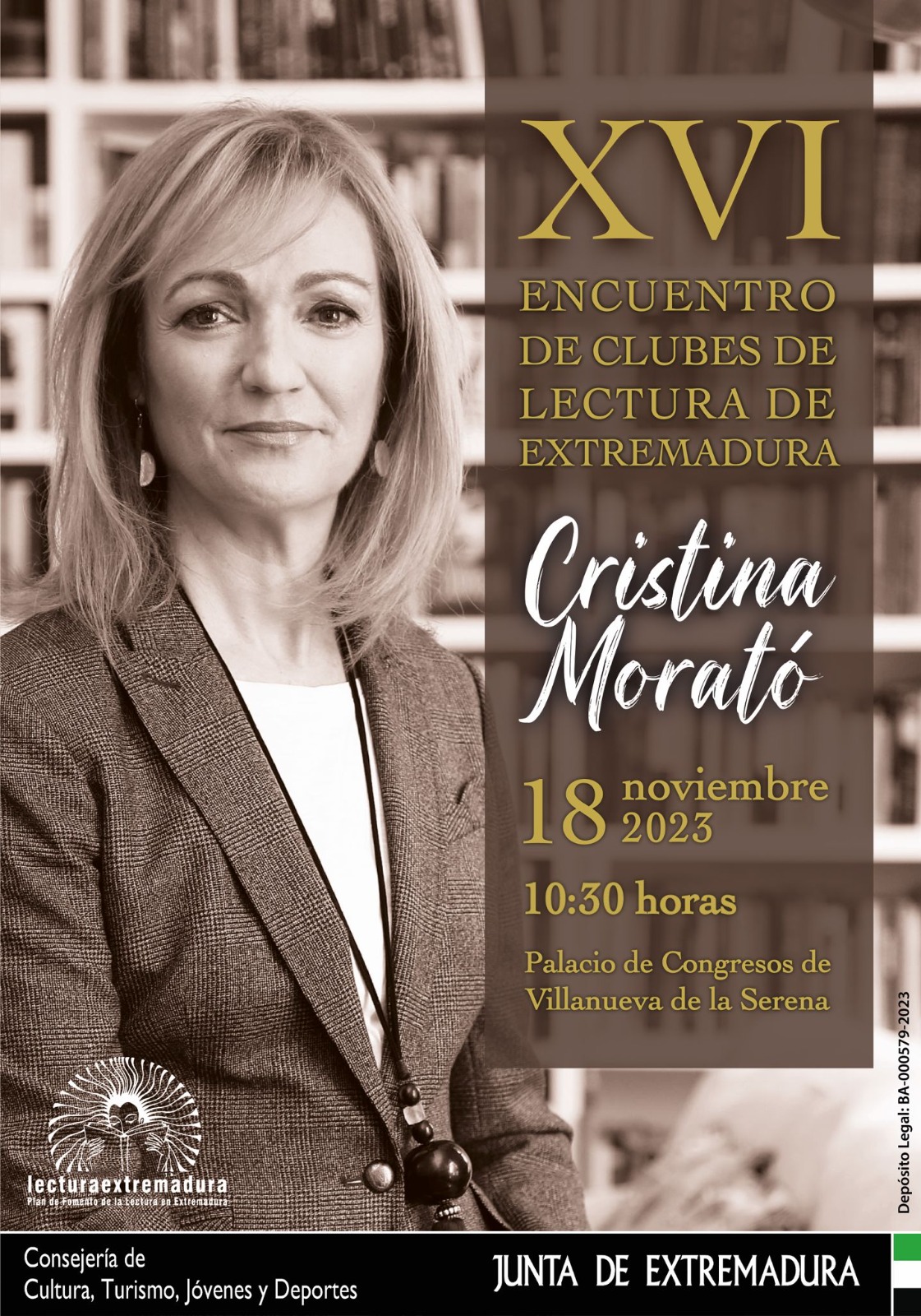 Imagen del artículo El Plan de Fomento de la Lectura celebra el XVI Encuentro de clubes de lectura de Extremadura con Cristina Morató