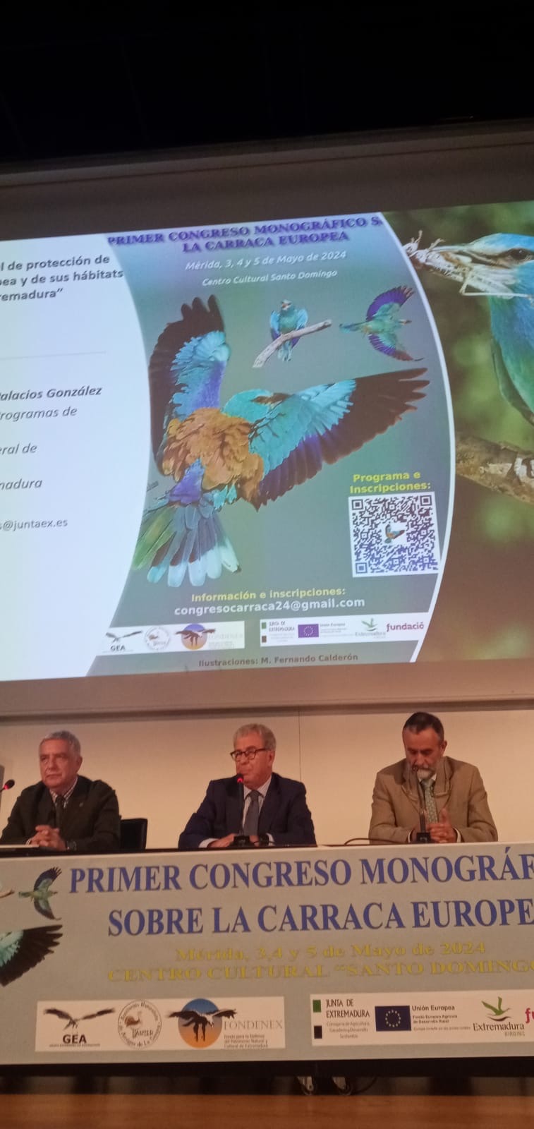 Image 3 of article La Junta de Extremadura participa en el I Congreso Ornitológico de la Carraca Europea