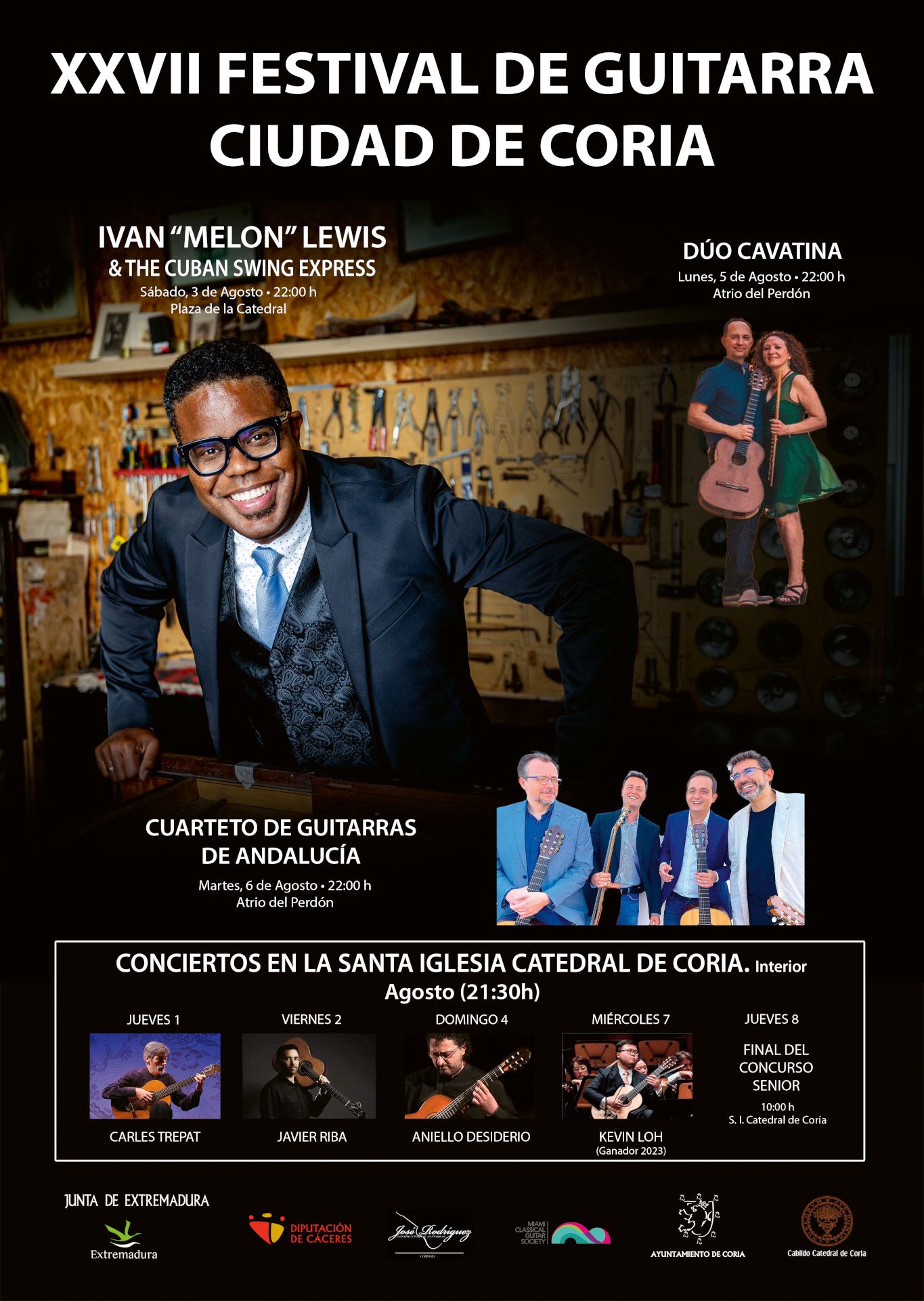 Imagen del artículo Ivan 'Melon' Lewis, Carles Trepat y Javier Riba forman parte del cartel del XXVII Festival Internacional de Guitarra de Coria