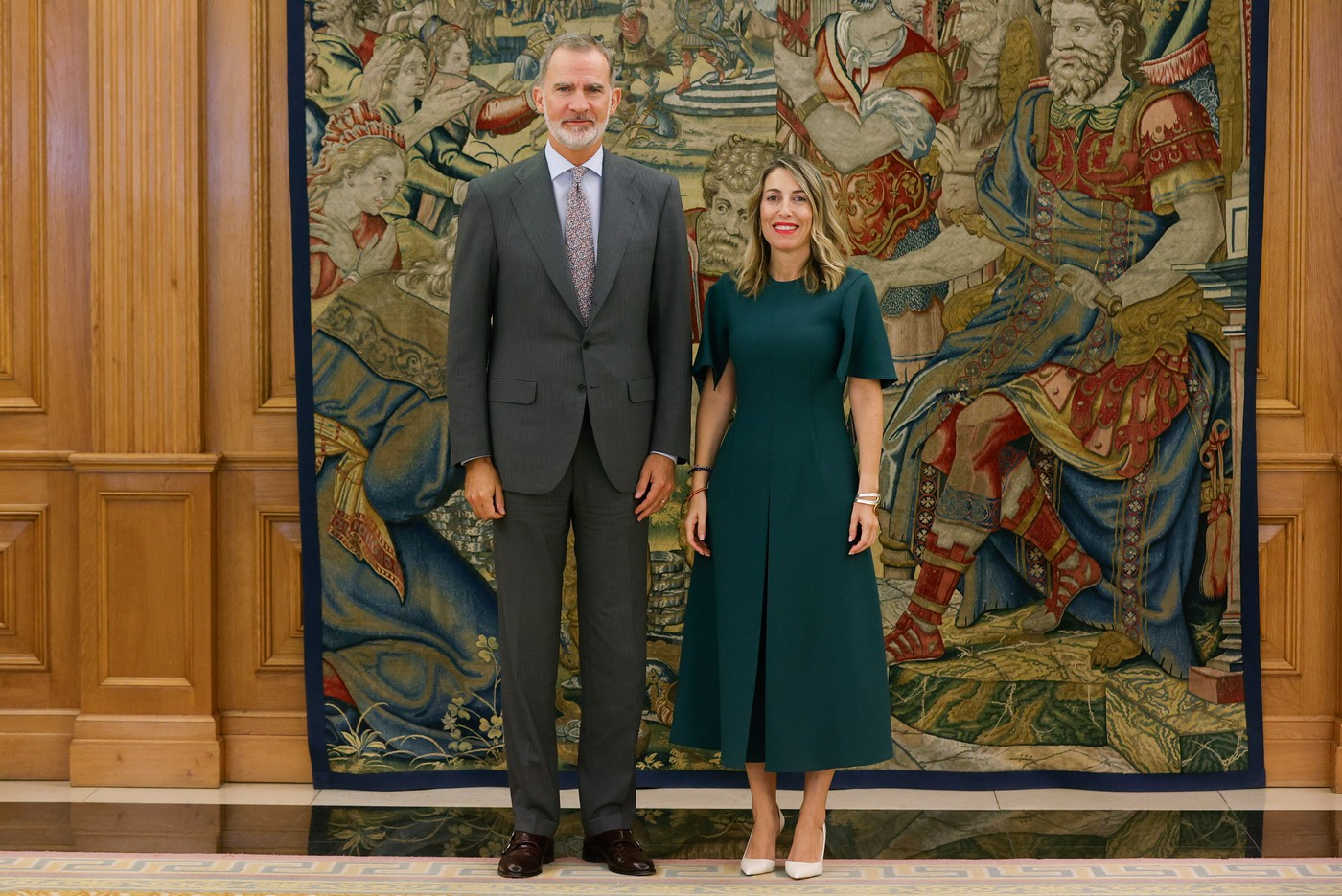 Foto de La presidenta de la Junta de Extremadura es recibida en audiencia por Su Majestad el Rey Felipe VI