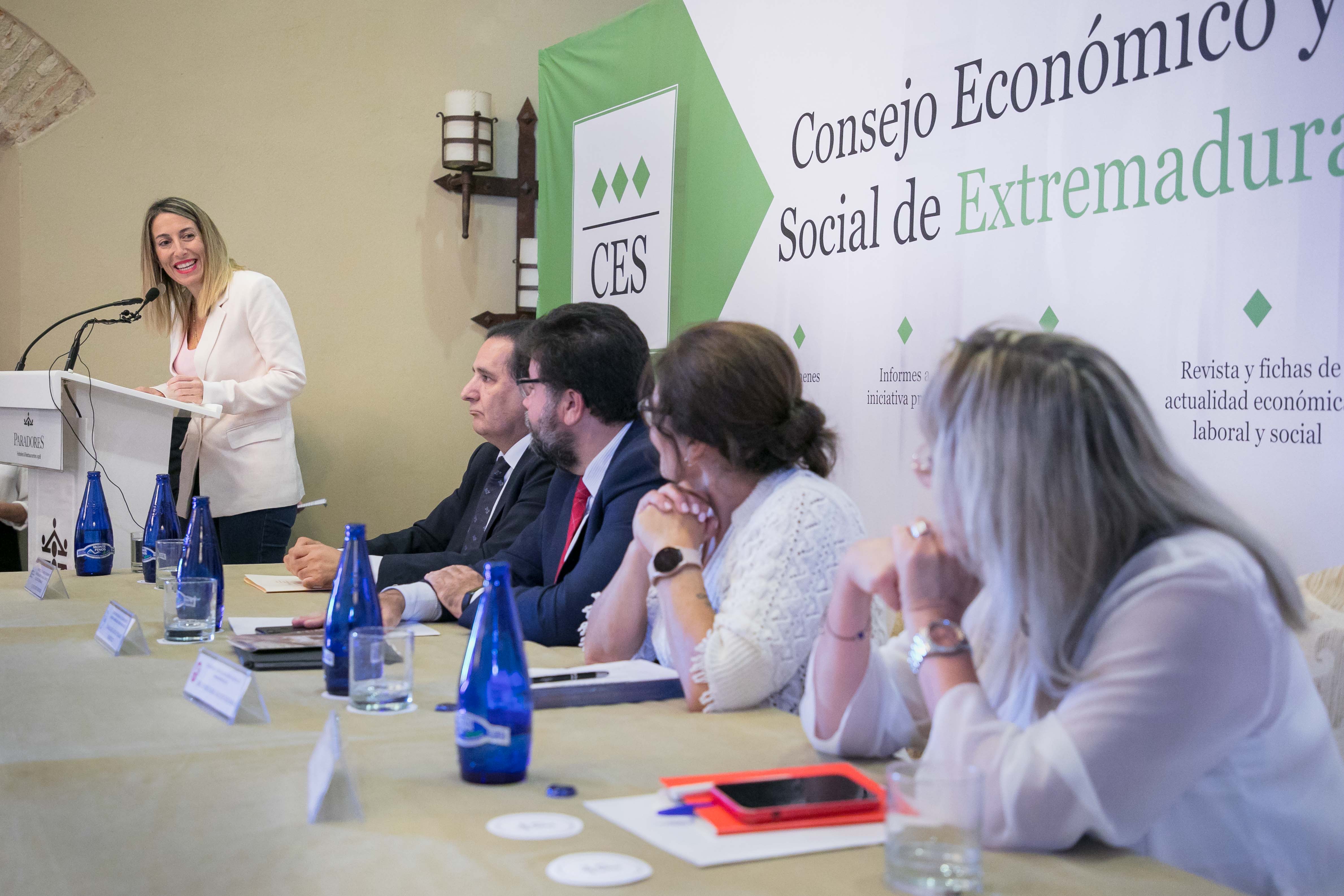 Intervención de la presidenta de la Junta de Extremadura, María Guardiola, en el acto del Consejo Económico y Social de Extremadura