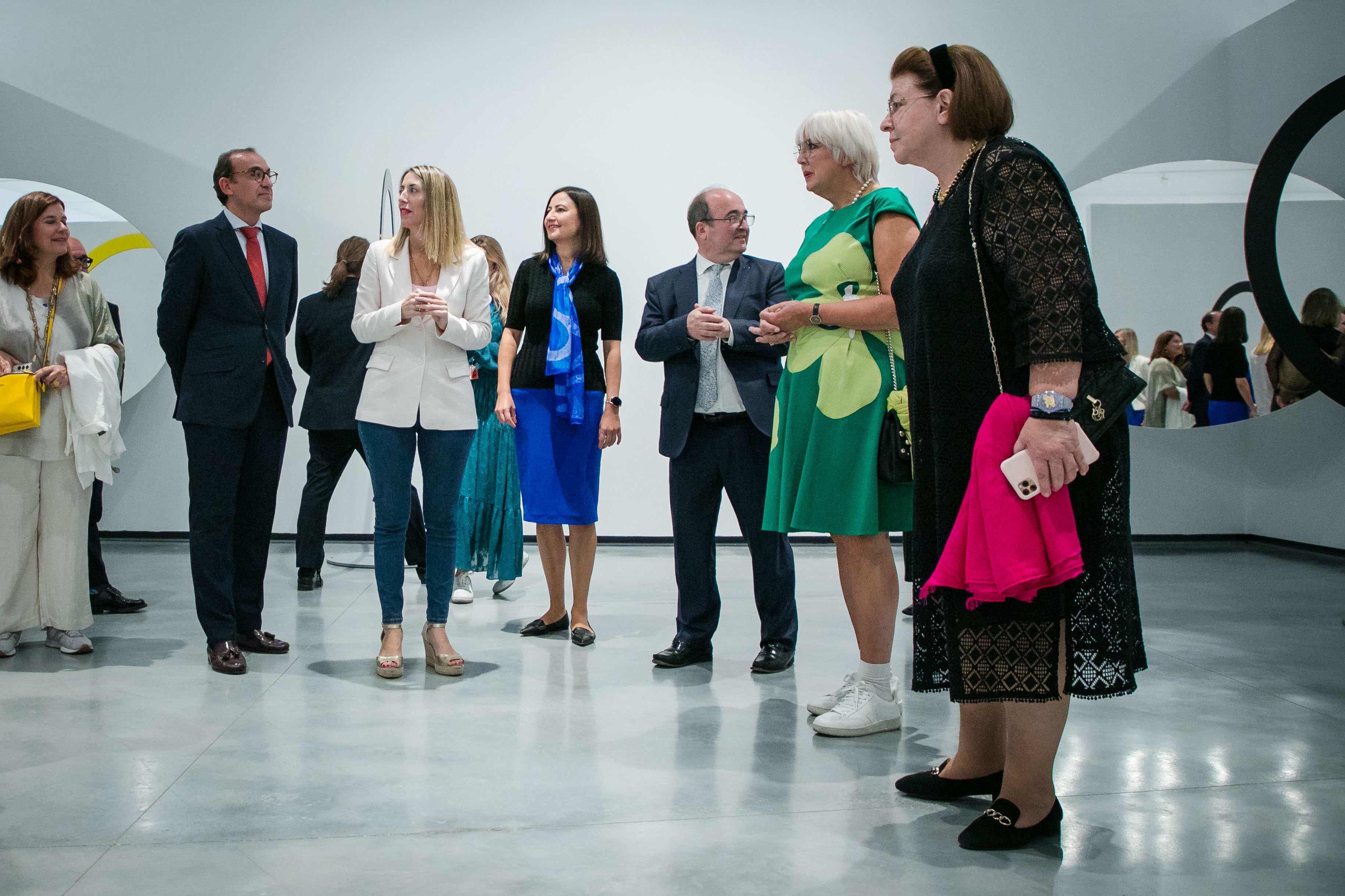 La presidenta de la Junta de Extremadura, María Guardiola, durante en el Encuentro de ministros de Cultura de la UE en el Museo Helga de Alvear