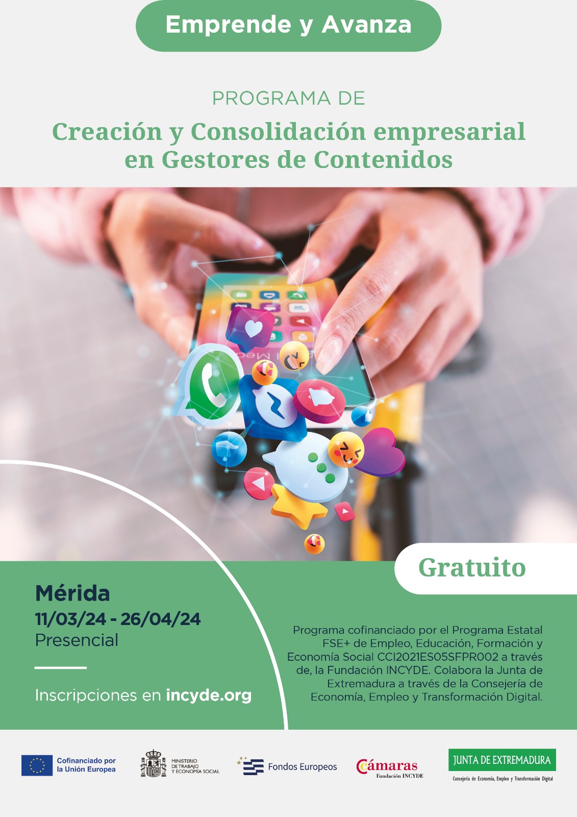 Imagen del artículo Fundación INCYDE y Junta de Extremadura ponen en marcha un curso sobre gestores de contenidos en el ámbito empresarial