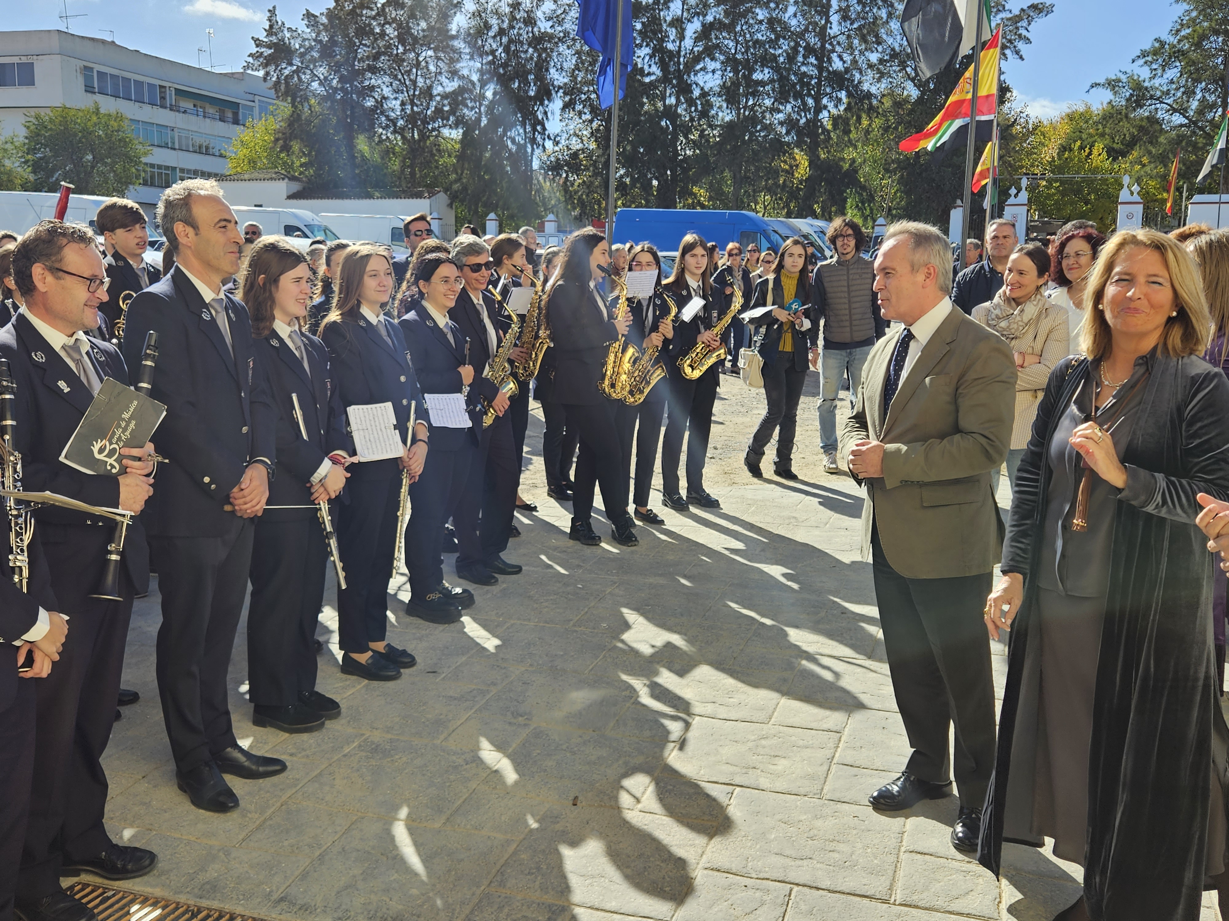 El consejero de Infraestructuras, Transporte y vivienda, Manuel Martín Castizo, durante la inauguración de la Feria de Azuaga 