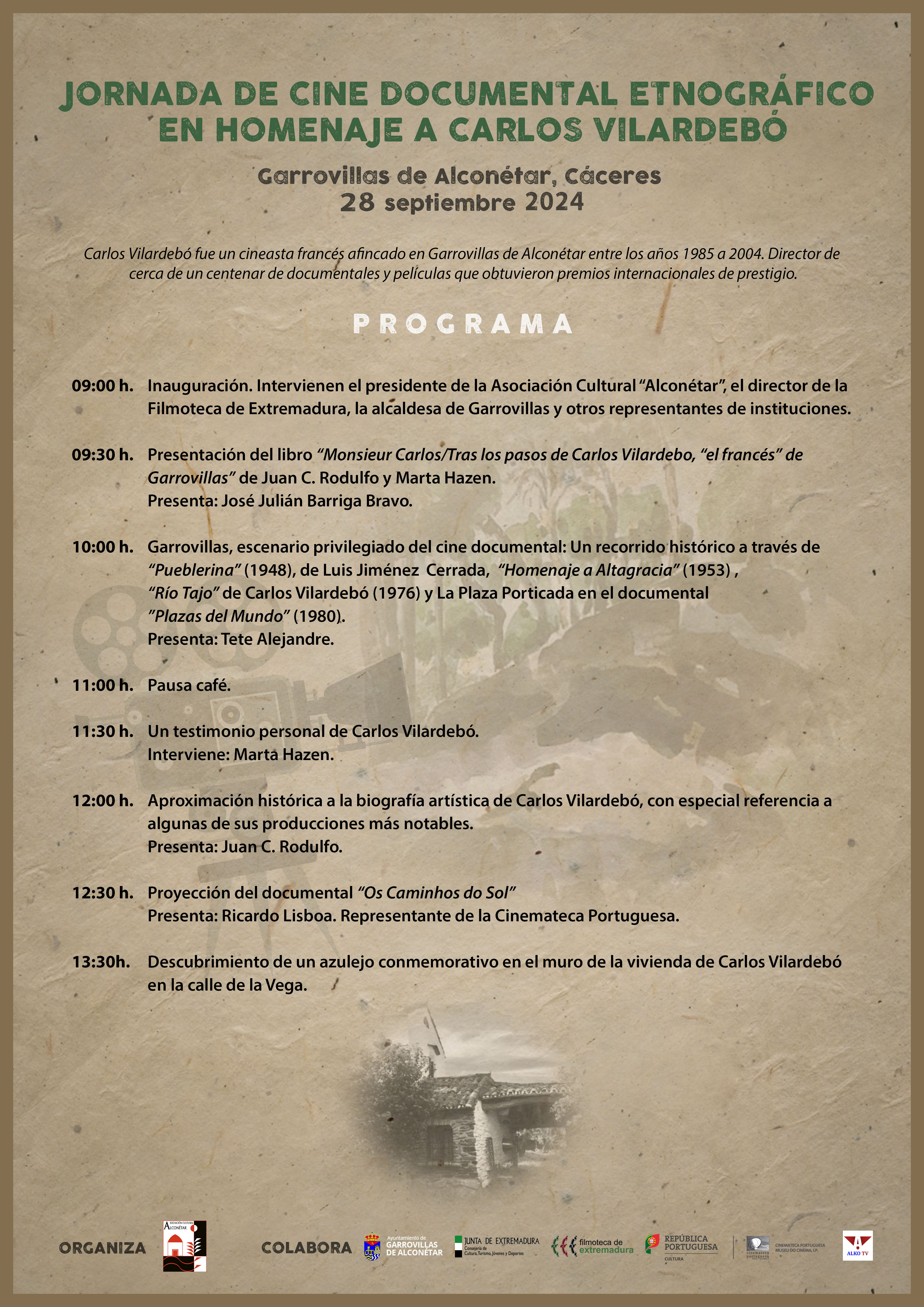 Imagen del artículo La Filmoteca de Extremadura y la Cinemateca Portuguesa impulsan el homenaje al cineasta Carlos Vilardebó en Garrovillas de Alconétar
