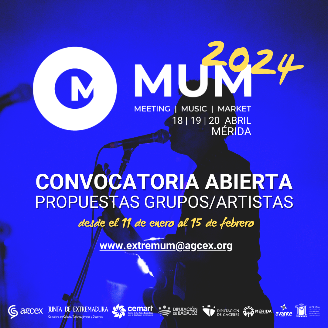 Image 5 of article Las VIII Jornadas Profesionales de la Música en Extremadura (#MUM24) abre convocatoria para recibir propuestas de grupos y artistas