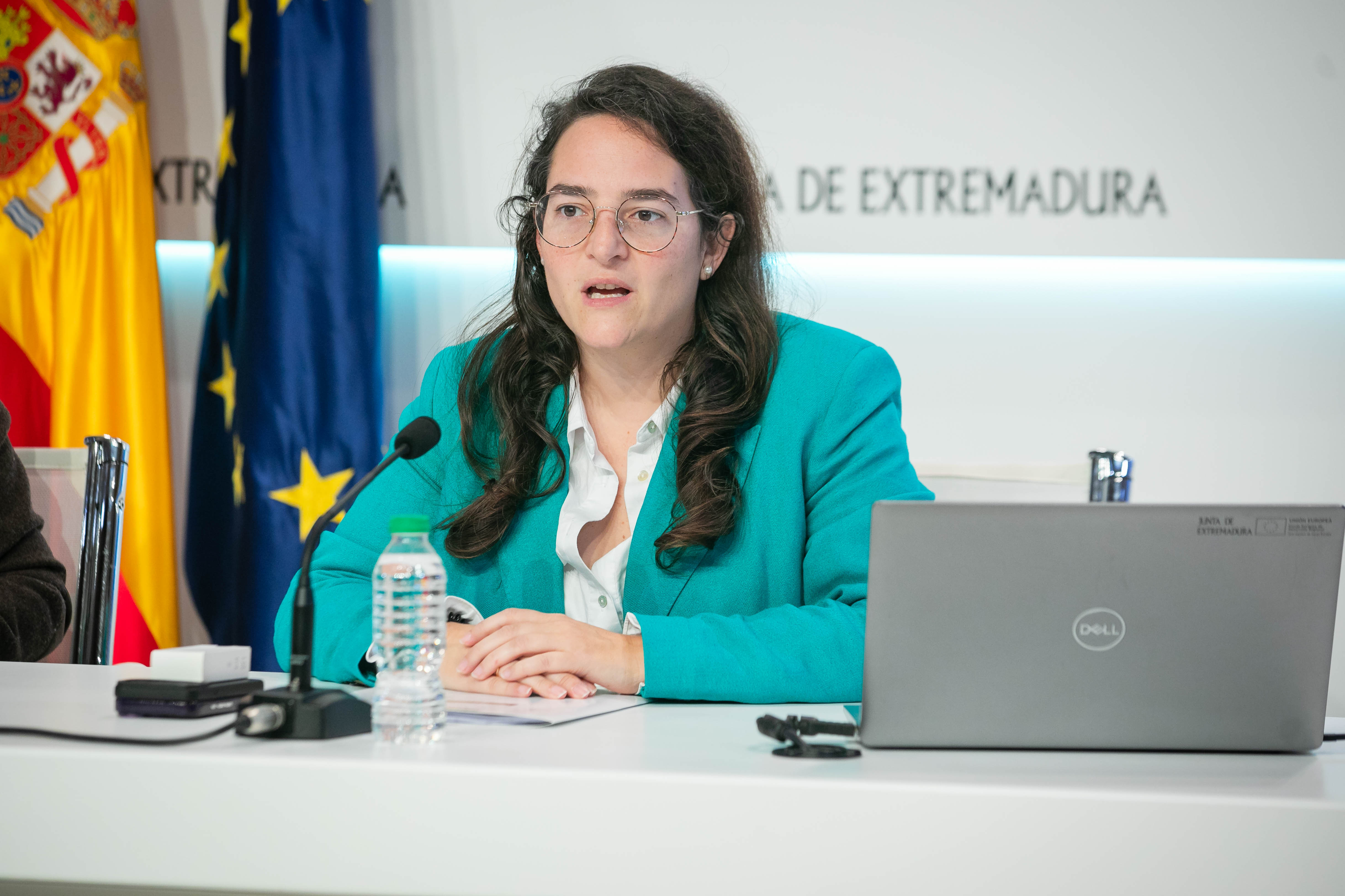  La directora general de Bibliotecas, Archivos y Patrimonio Cultural, Adela Rueda, en la rueda de prensa.