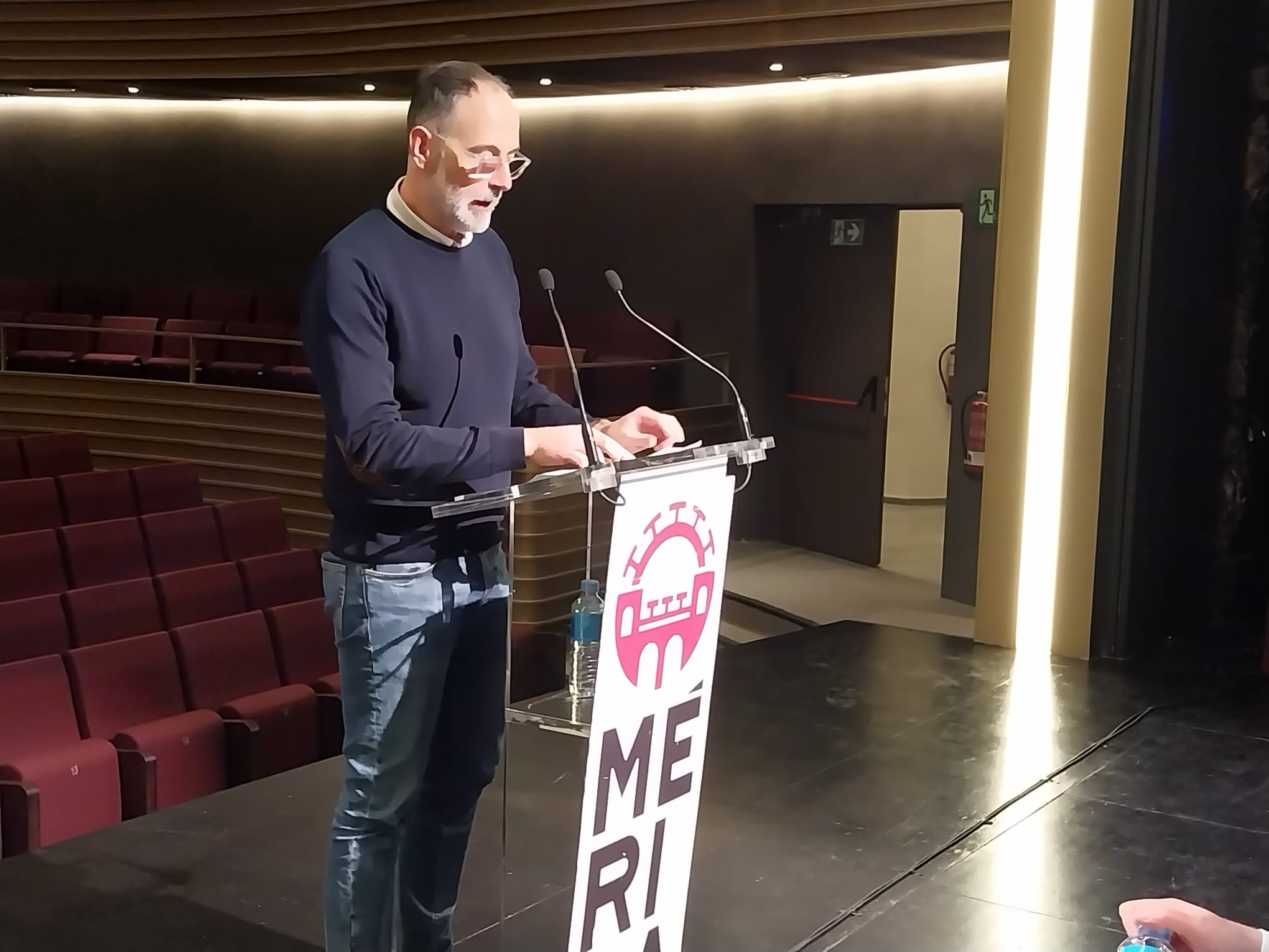 El secretario general de Cultura, Francisco Palomino, durante la presentación.