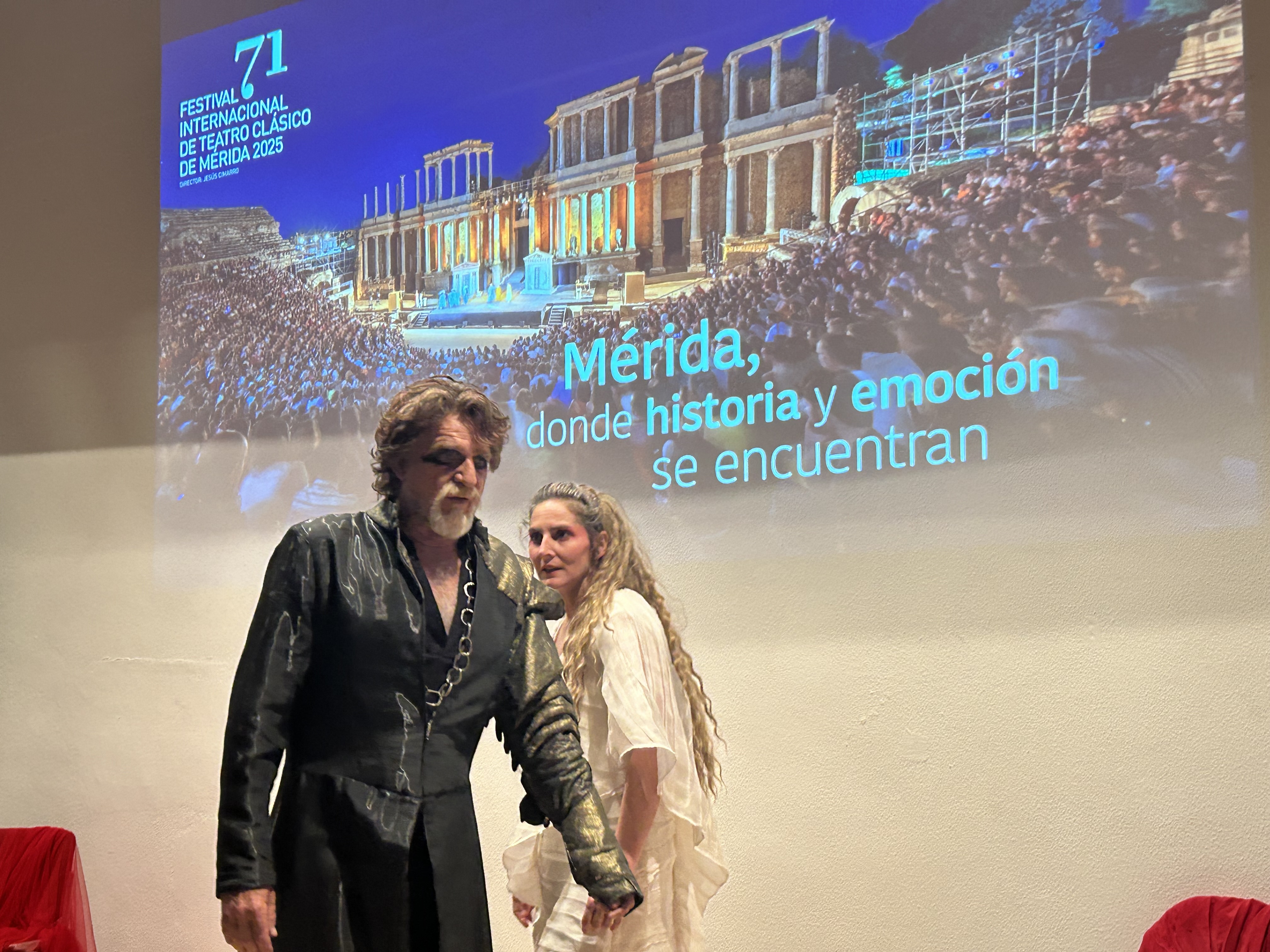 Los actores, en escena