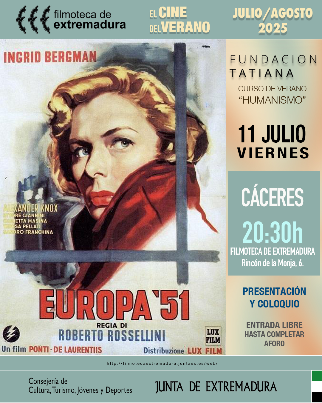 Imagen del artículo La Filmoteca de Extremadura programa cine de verano en plazas, parques y espacios abiertos de la región
