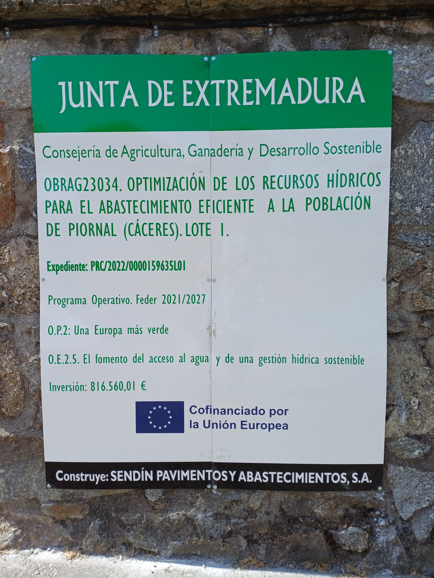 Datos de la actuación