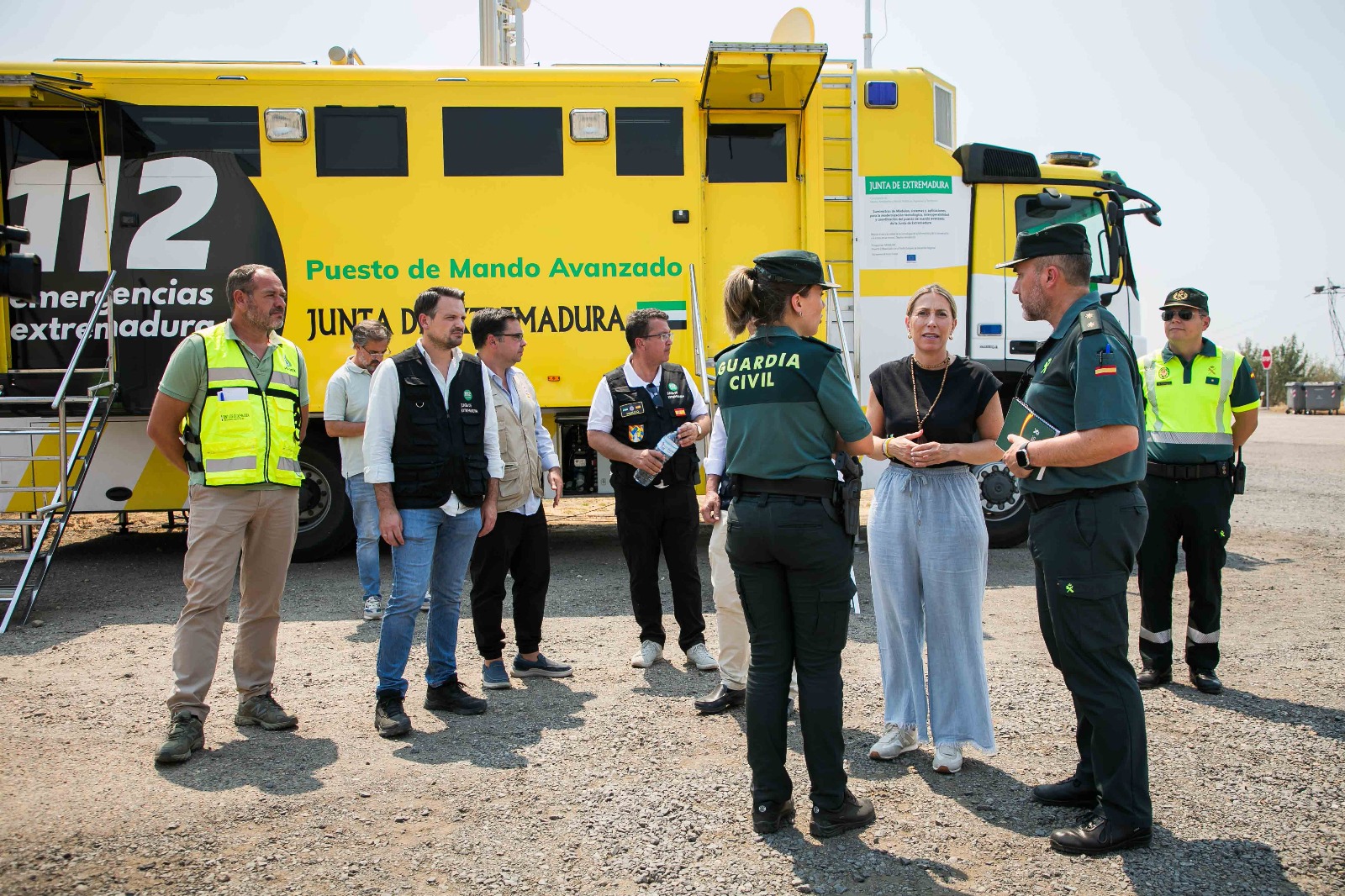 La presidenta, en el lugar del incendio 