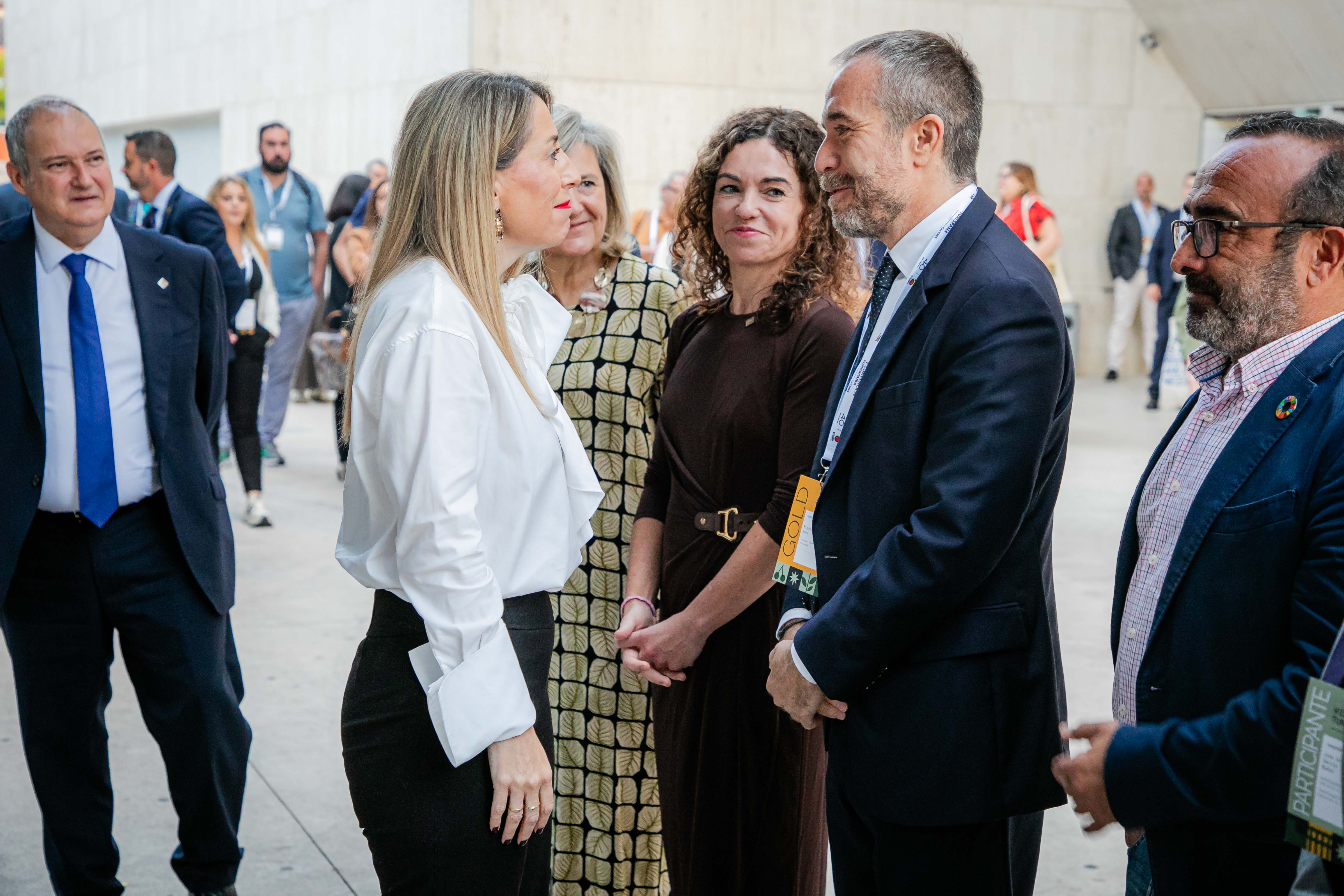 Momento de la llegada de la Presidenta