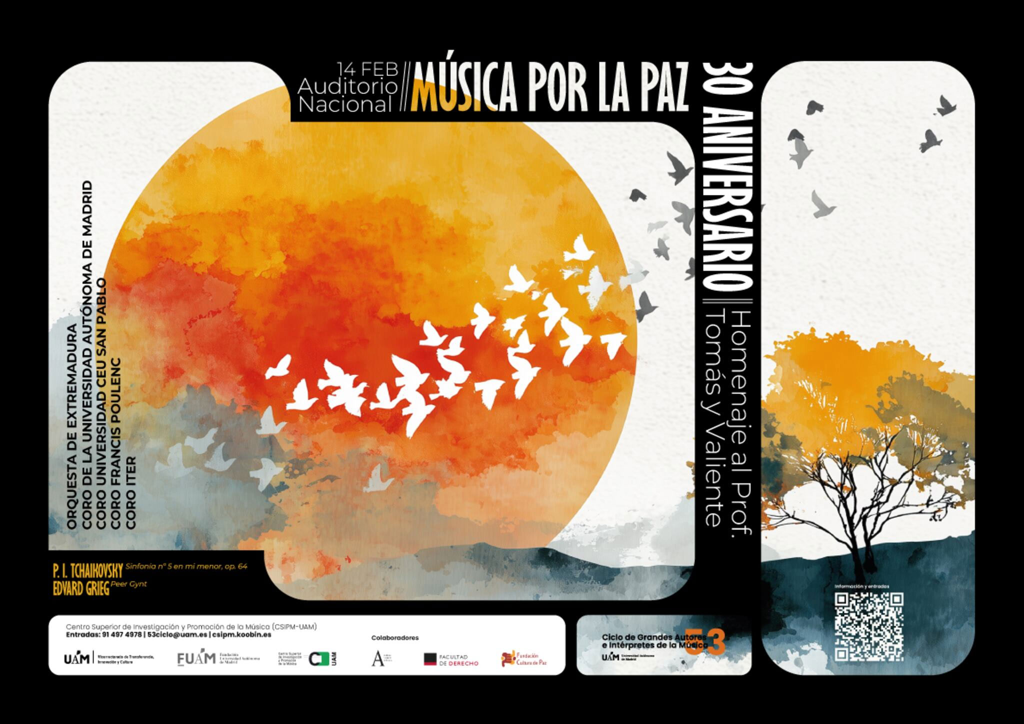 Foto de La OEX protagoniza el concierto 'Música por la Paz' en homenaje a Francisco Tomás y Valiente en el Auditorio Nacional