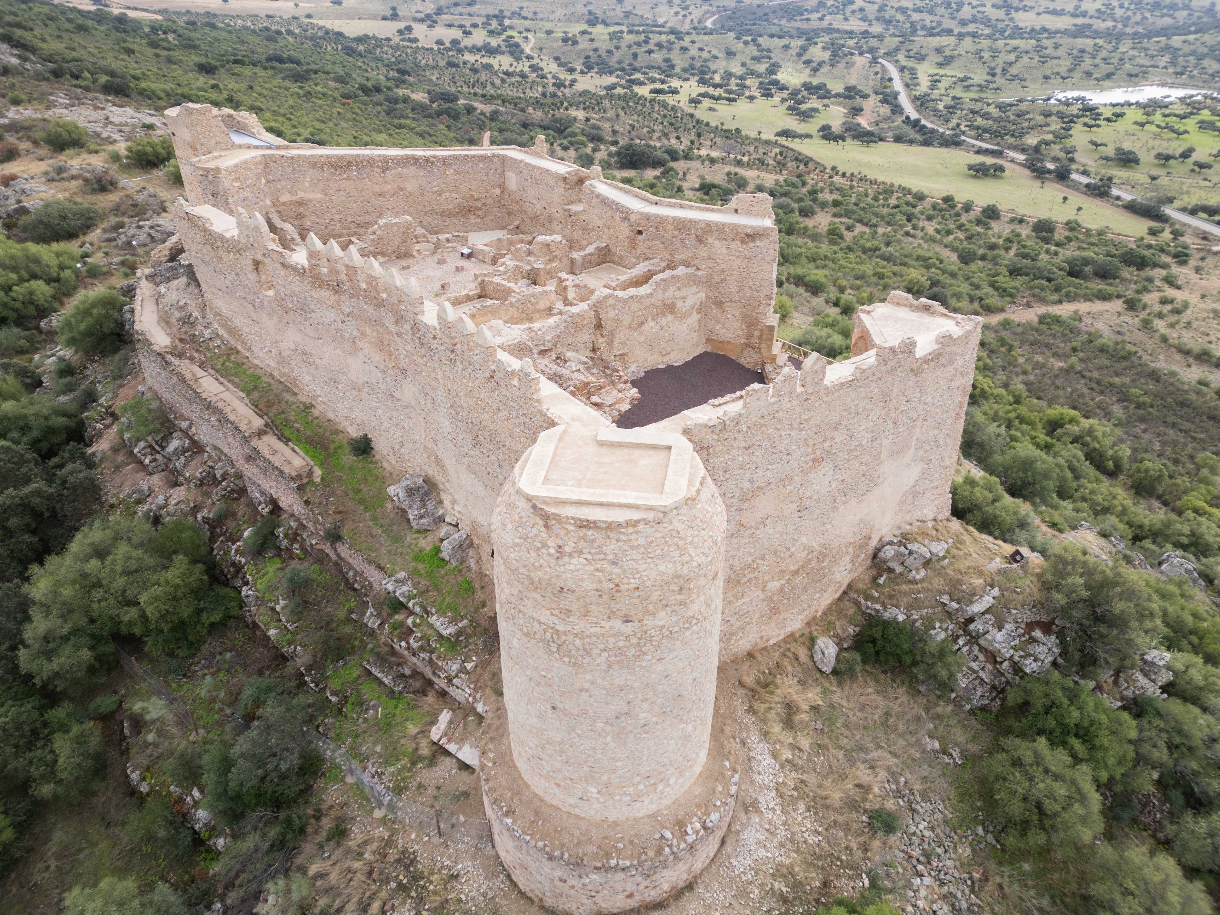 Vista de pájaro del castillo