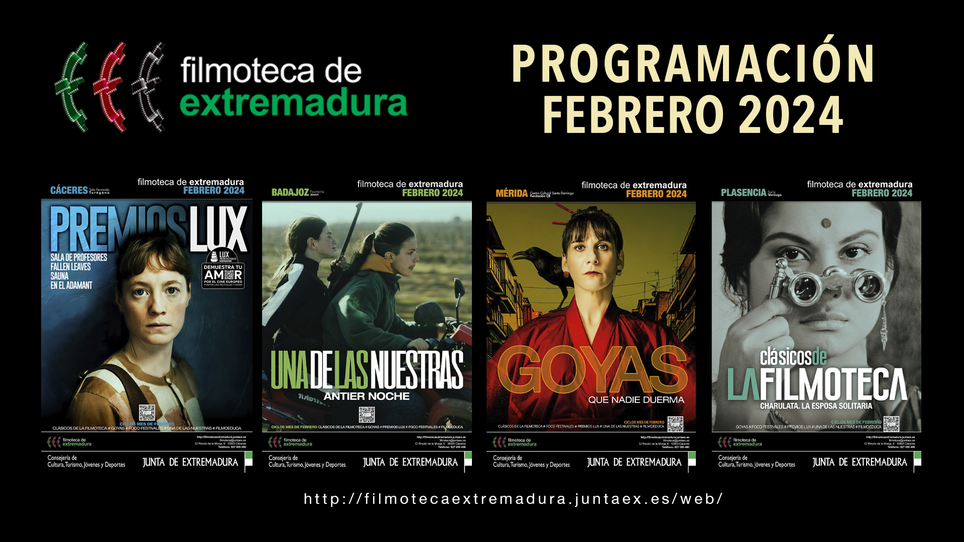 Imagen del artículo La Filmoteca de Extremadura programa seis ciclos de cine en sus cuatro sedes de la región para el mes de febrero