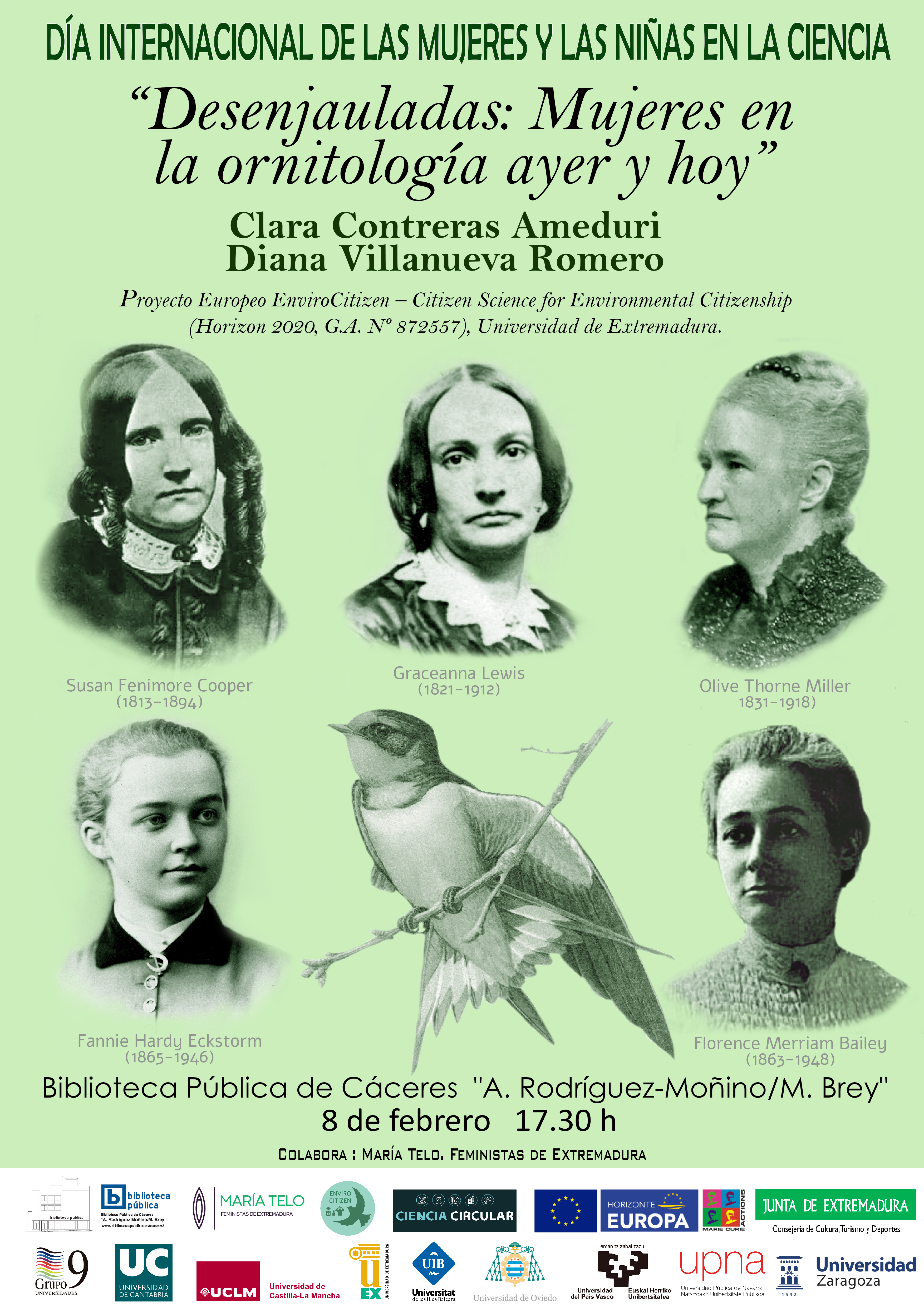 Imagen del artículo La Biblioteca Pública de Cáceres conmemora el Día de la Mujer y la Niña en la Ciencia con una conferencia y una exposición