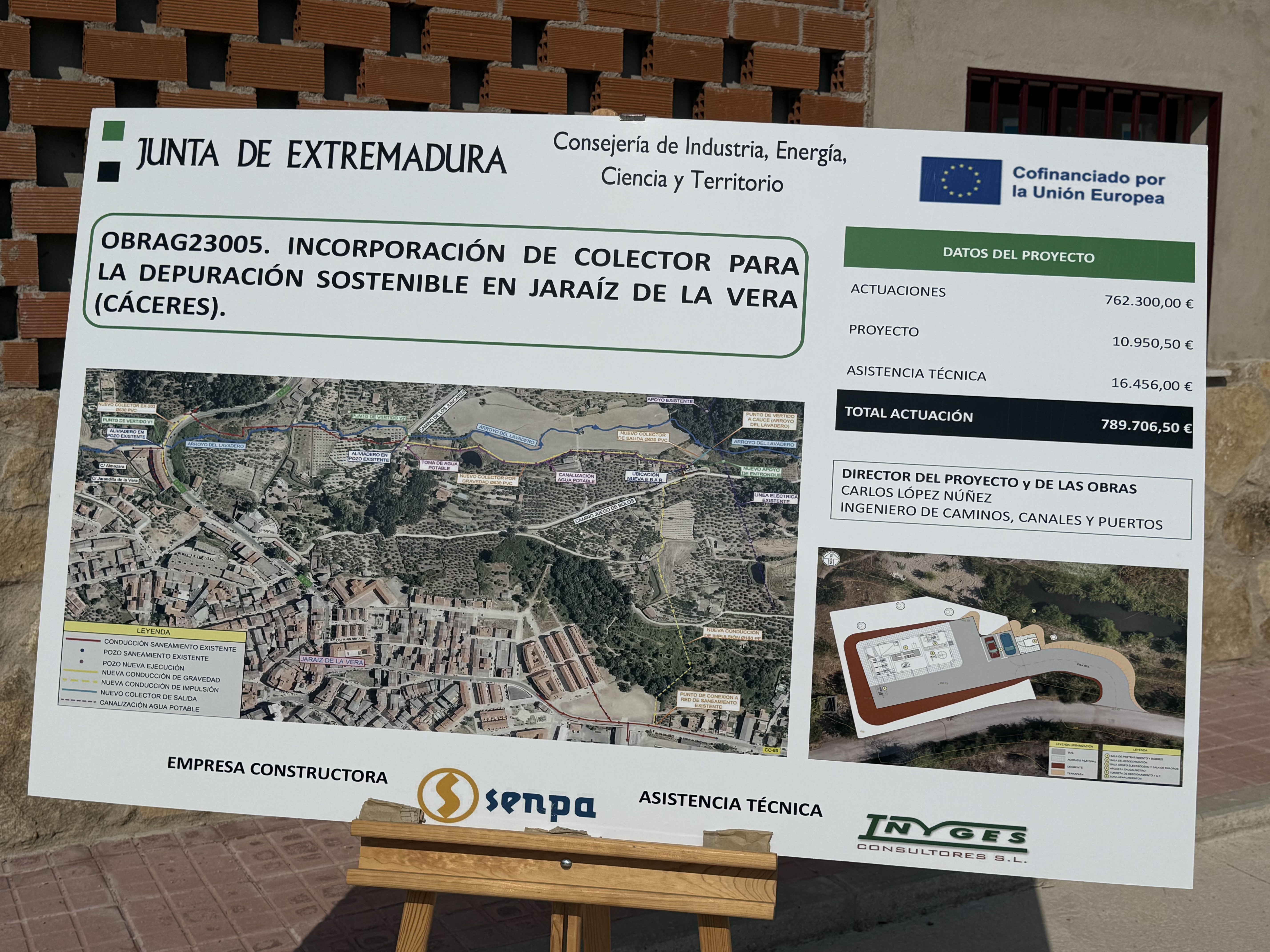 Cartel de la nueva EBAR.