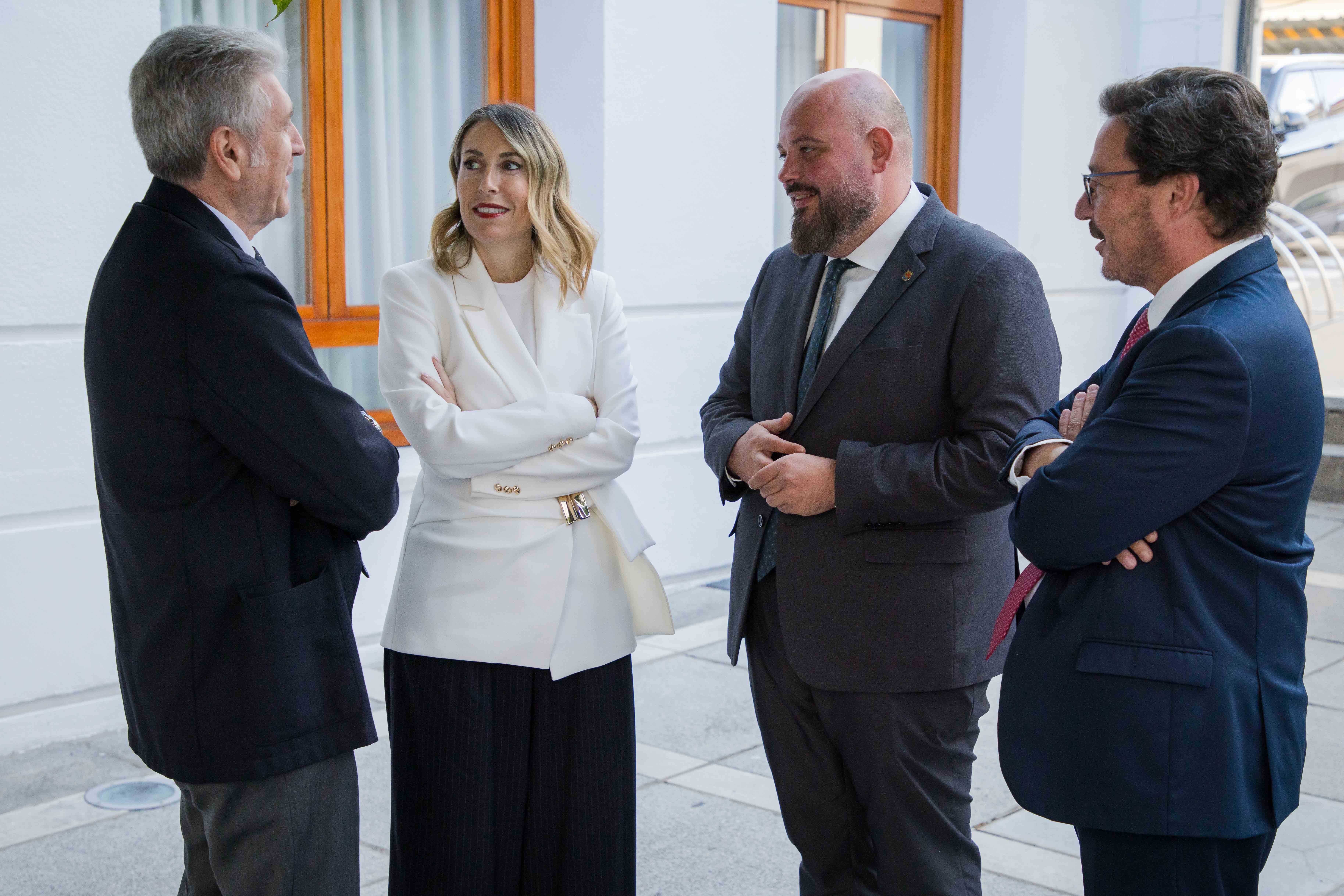 Momentos antes de la presentación