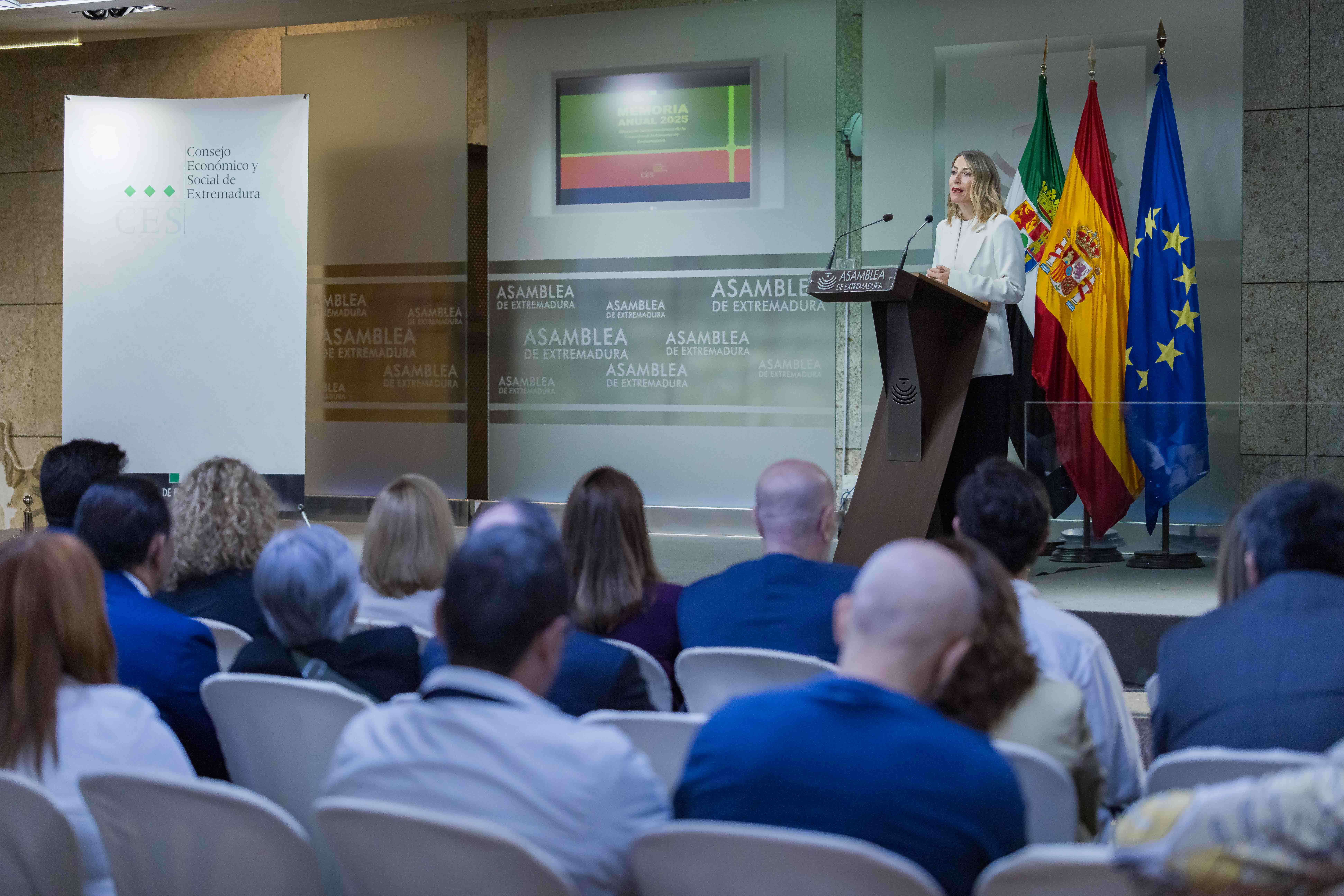 Momento de la intervención de la presidenta