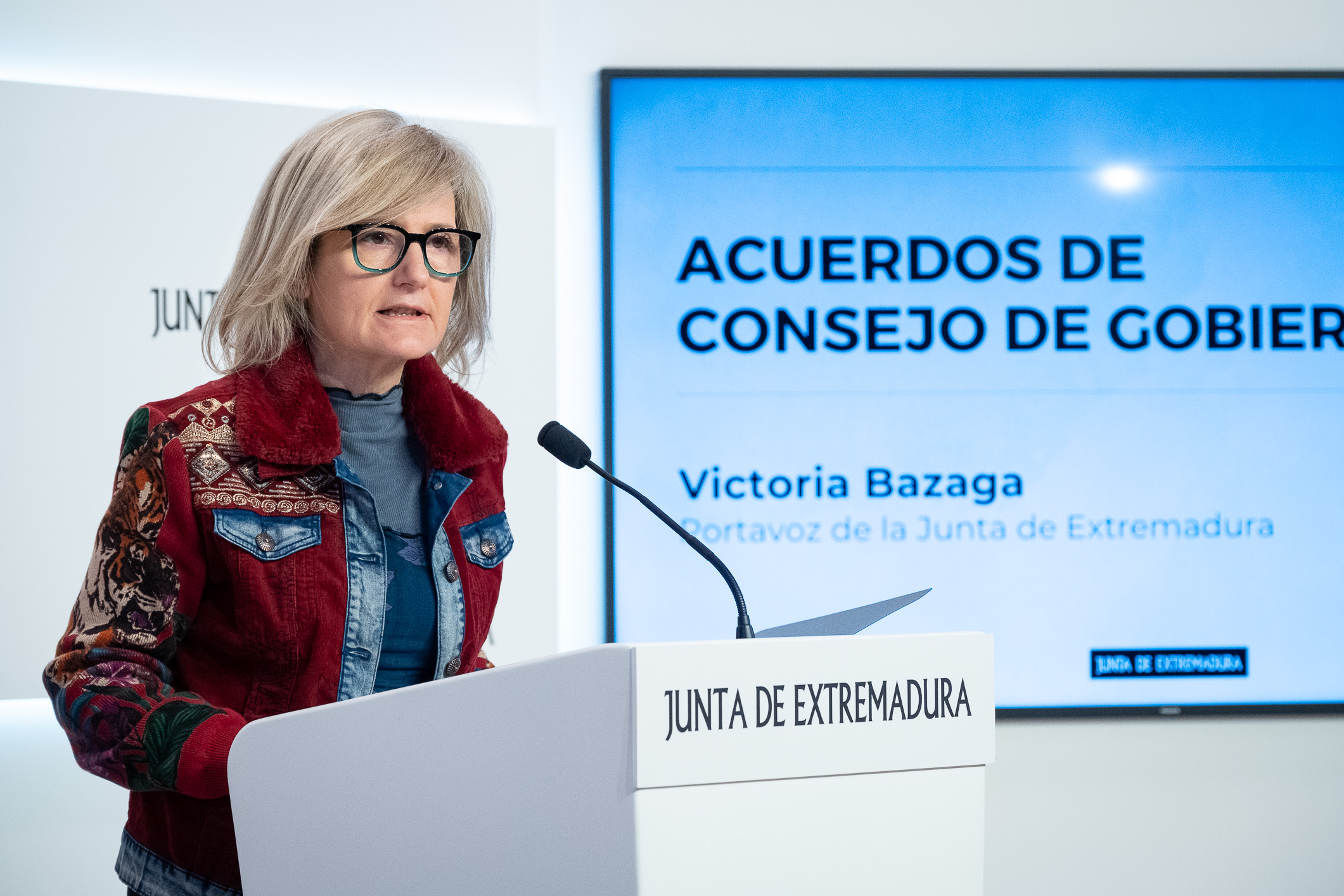 La portavoz de la Junta, Victoria Bazaga, ha ofrecido una rueda de prensa.