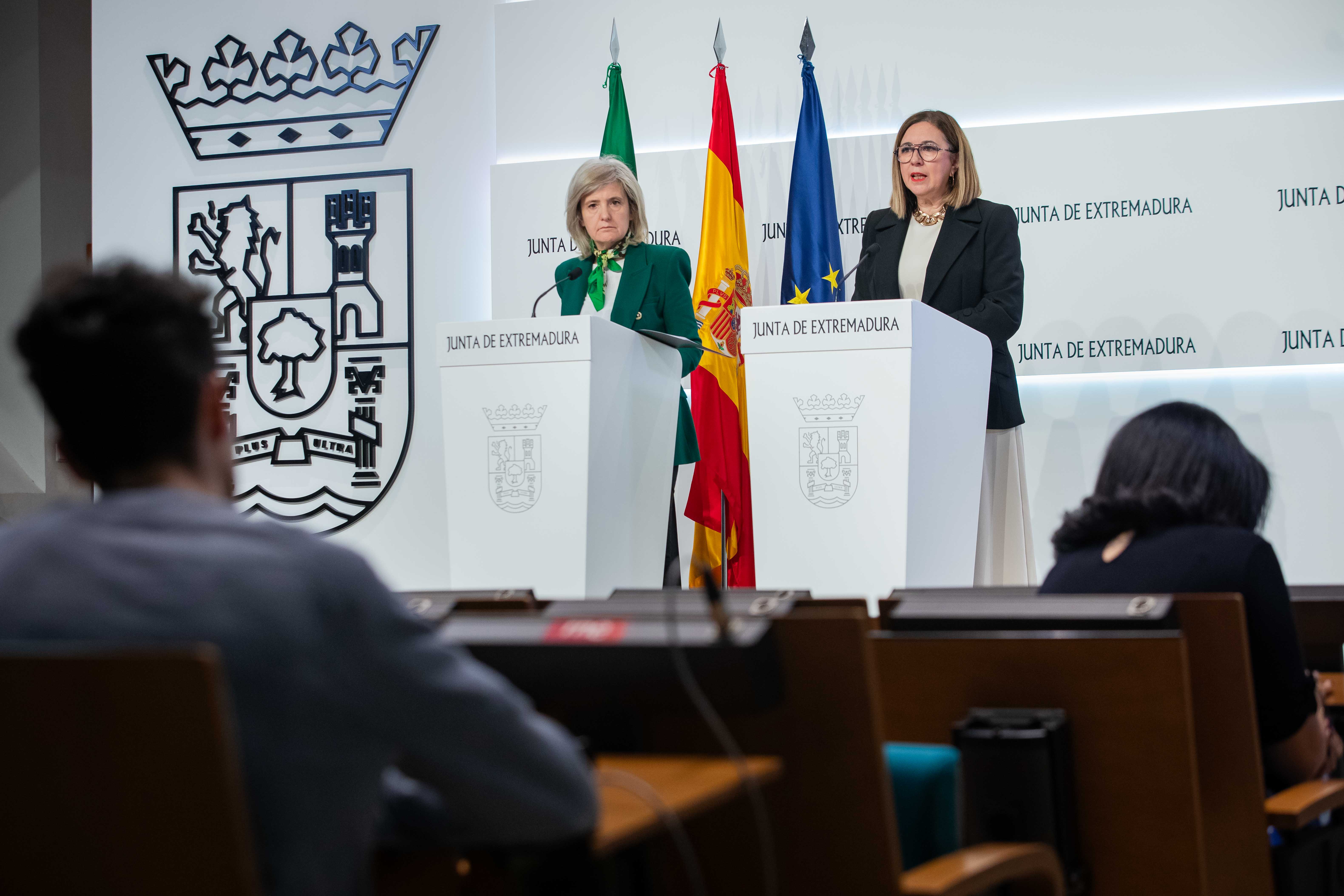 Imagen de las consejeras durante la rueda de prensa