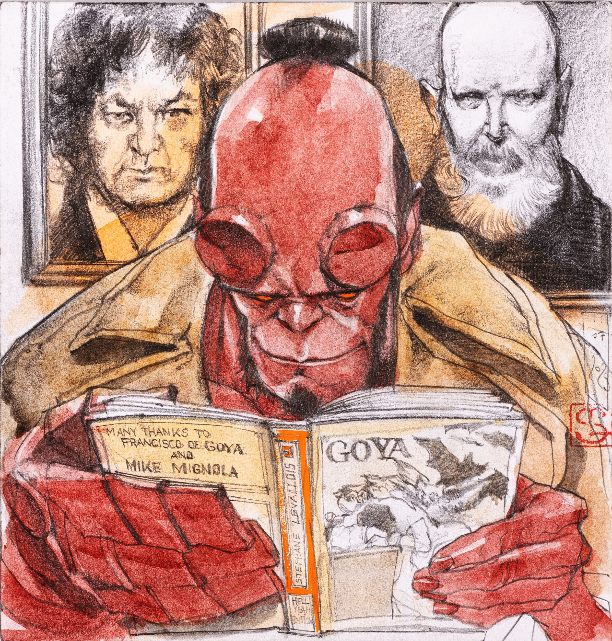 Foto de exposición de cómic HellBoy