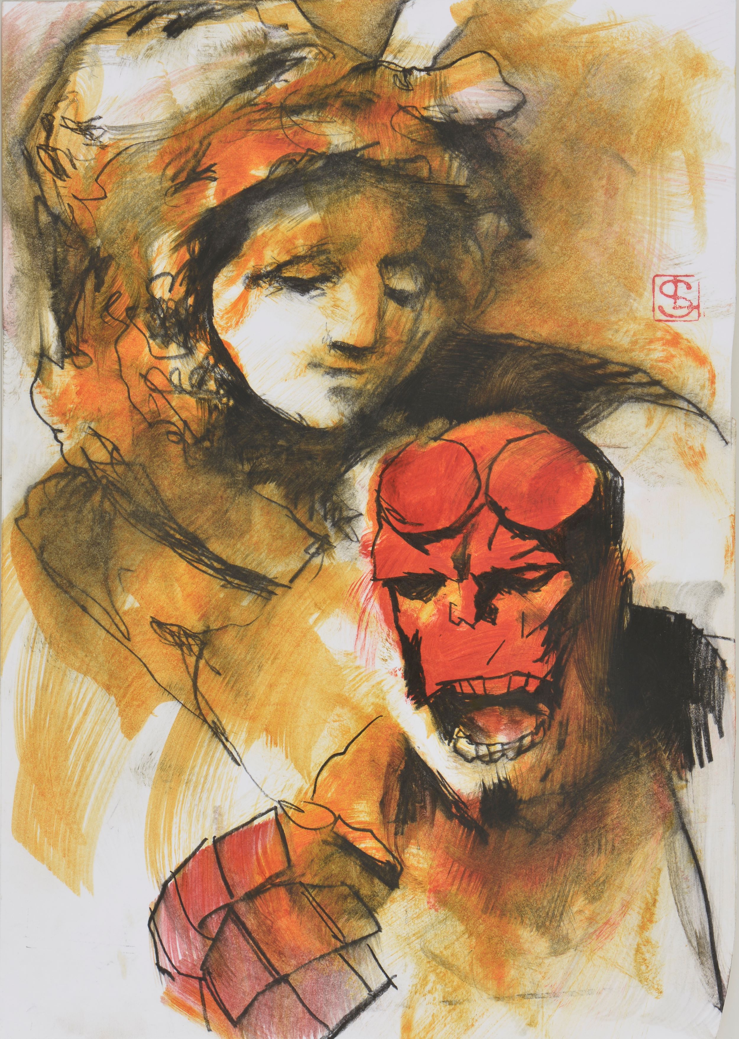 Foto de exposición de cómic HellBoy