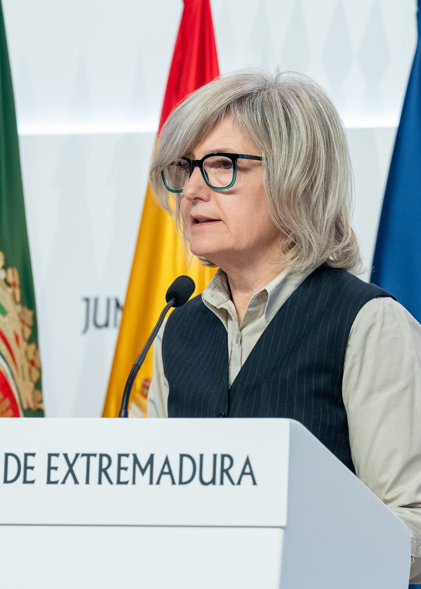 Intervención de la consejera de Culura, Turismo, Jóvenes y Deportes, Victoria Bazaga, durante la presentación de la MUM.